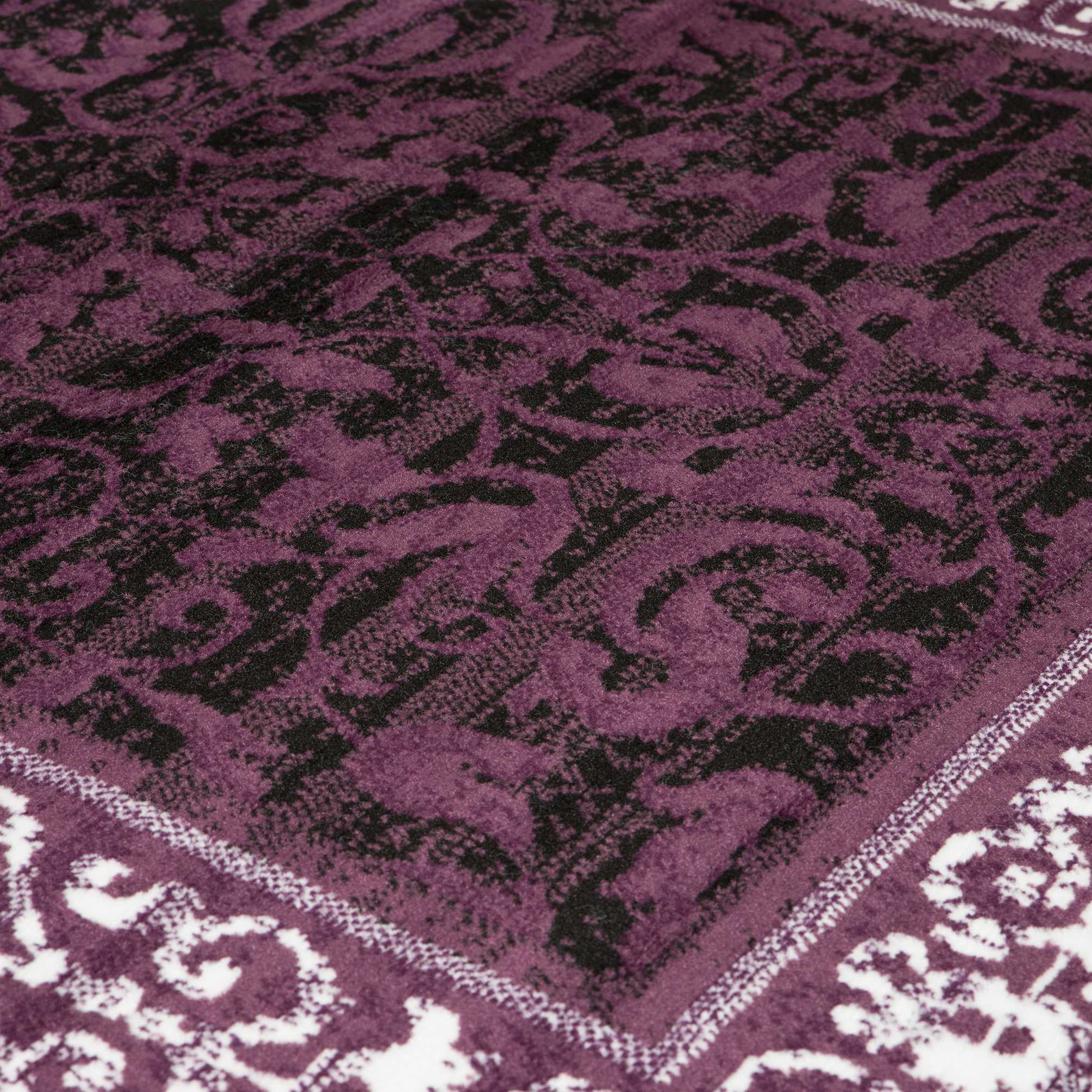 63" x 86" Plum Polypropyelene Area Rug
