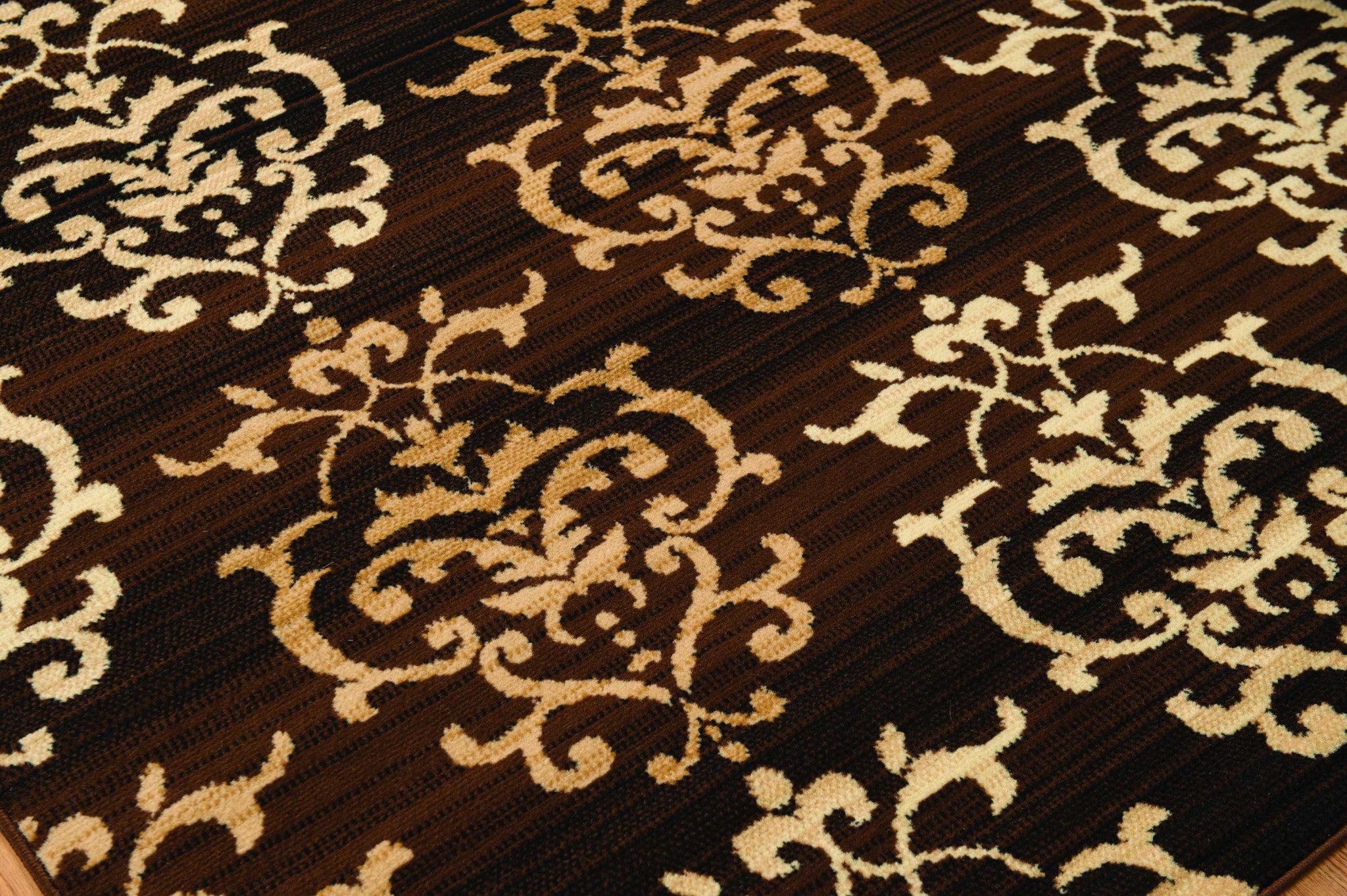 27" x 86" Brown Polypropyelene Runner Rug