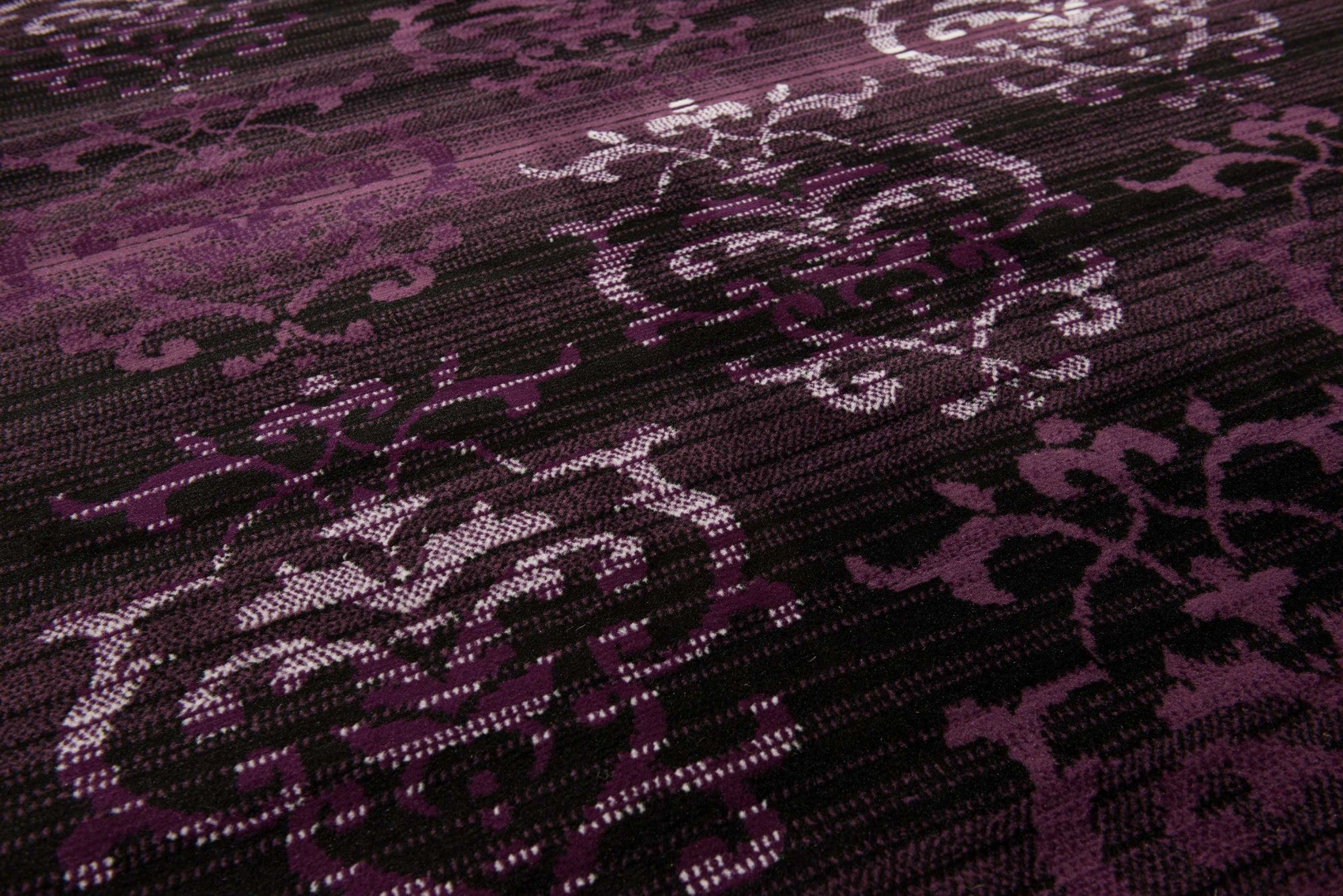 63" x 86" Plum Polypropyelene Area Rug