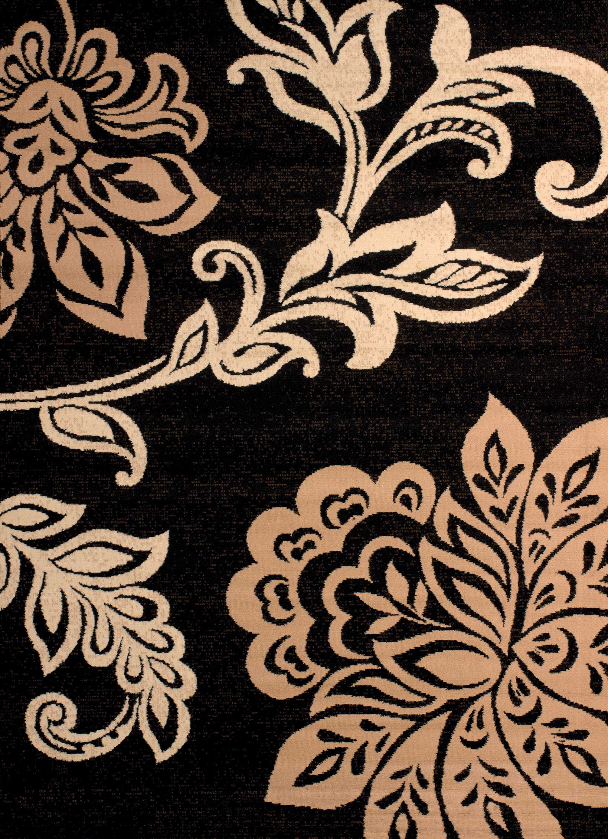 63" x 86" Beige Polypropyelene Area Rug