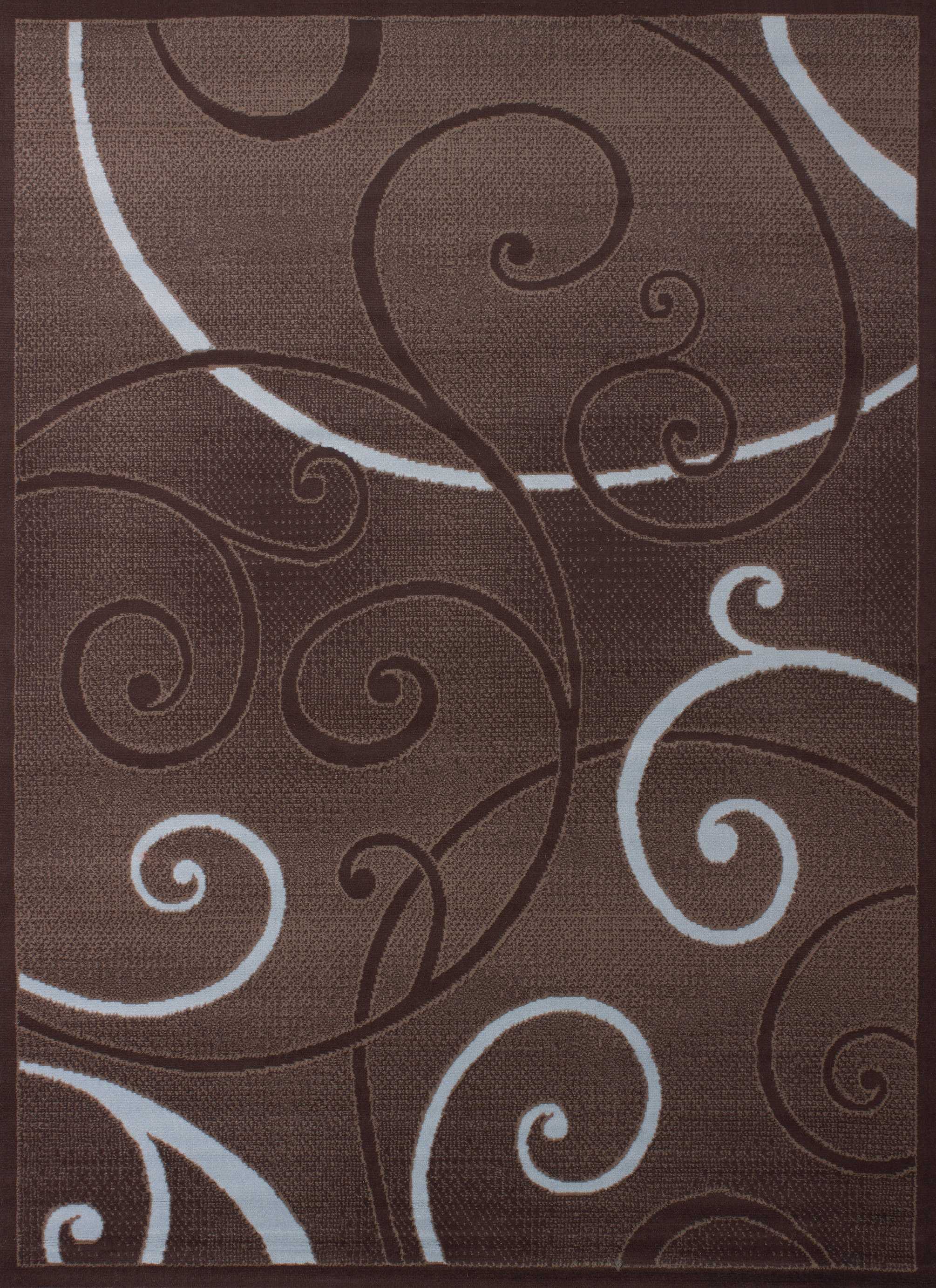 27" x 86" Chocolate Polypropyelene Runner Rug