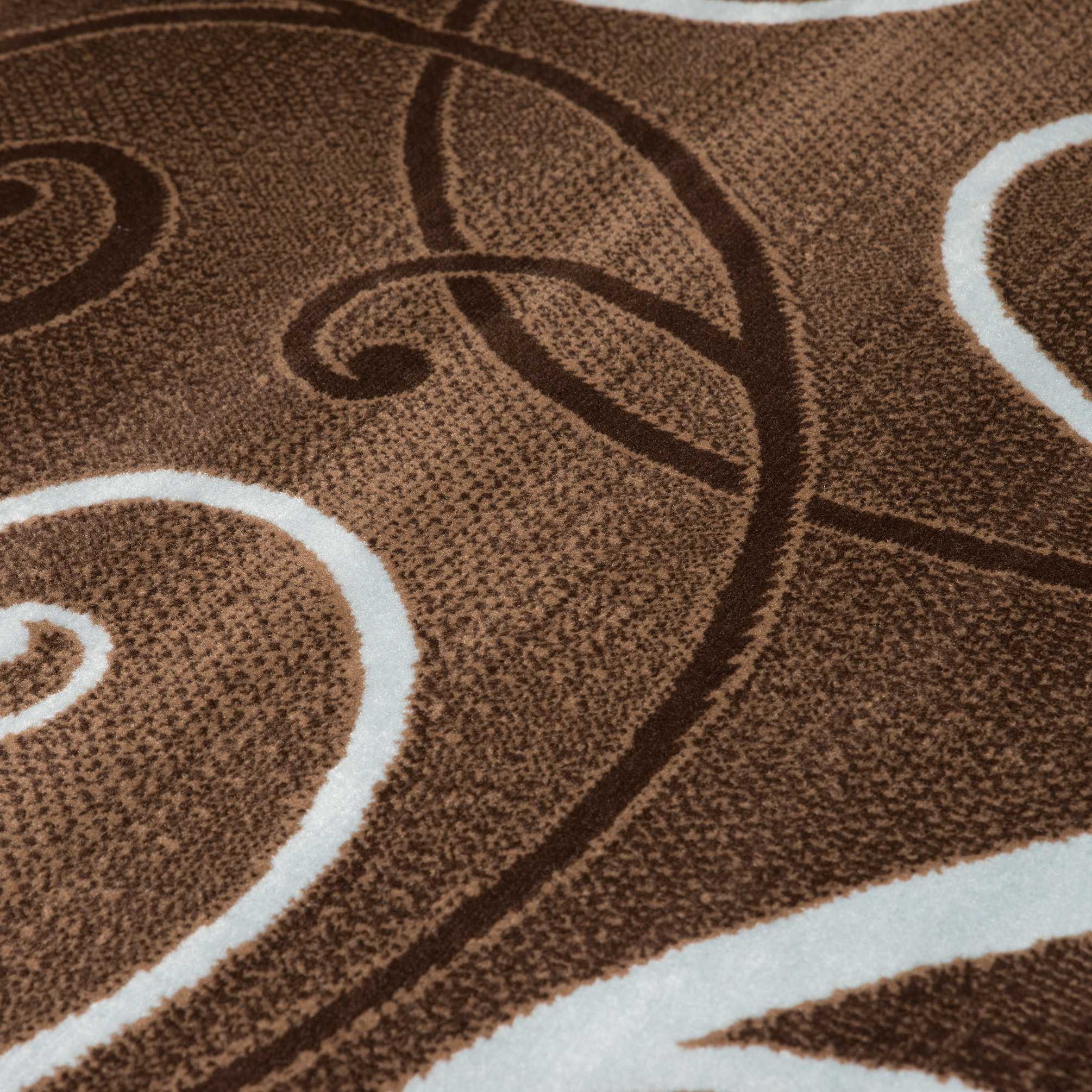 63" x 86" Chocolate Polypropyelene Area Rug