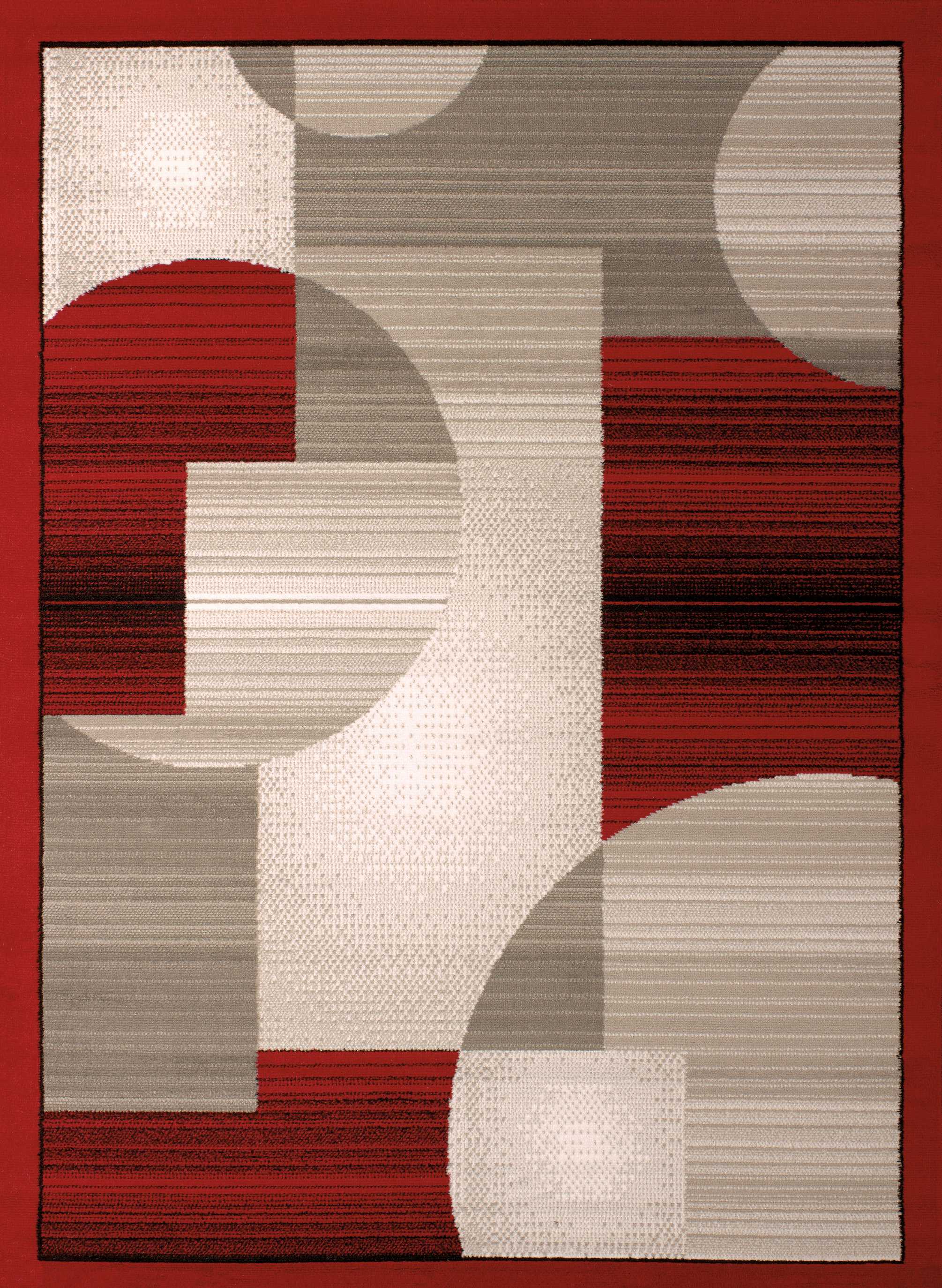 94" x 126" Red Polypropyelene Oversize Rug