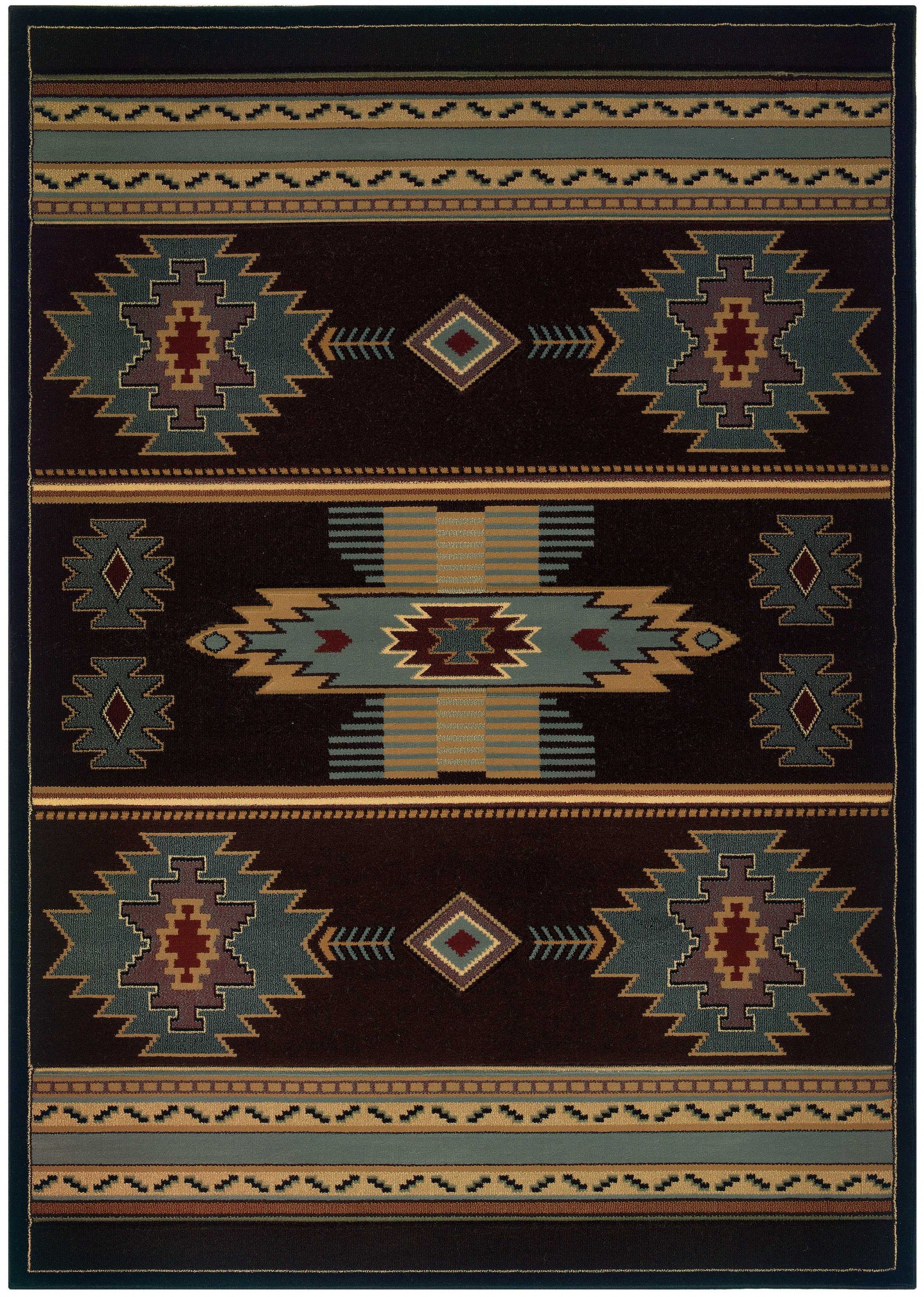 22" x 32" Smoke Blue Polypropylene Accent Rug