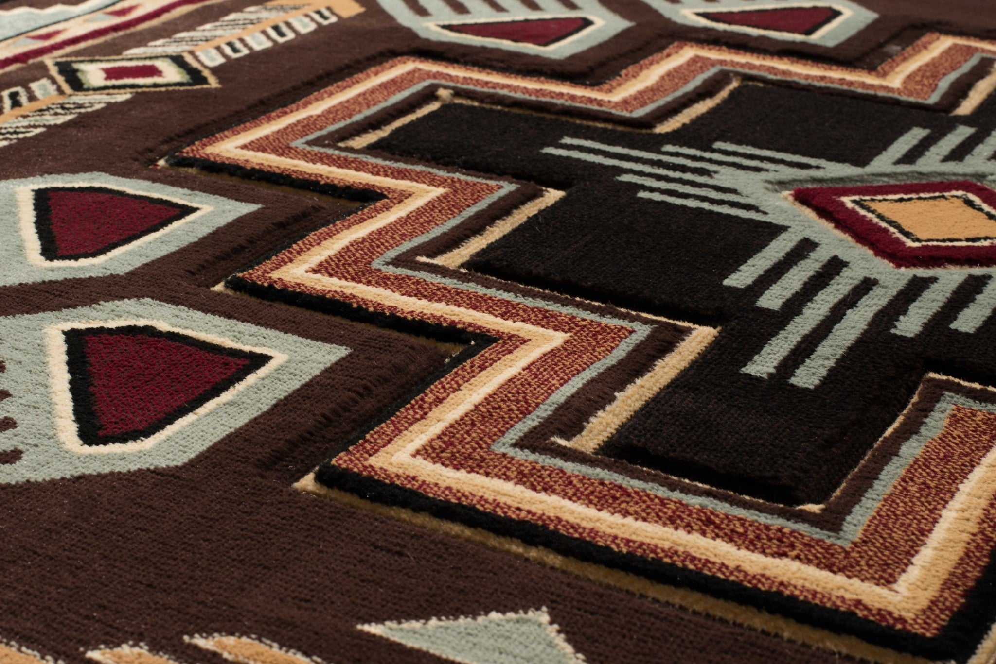 63" x 90" Smoke Blue Polypropylene Area Rug