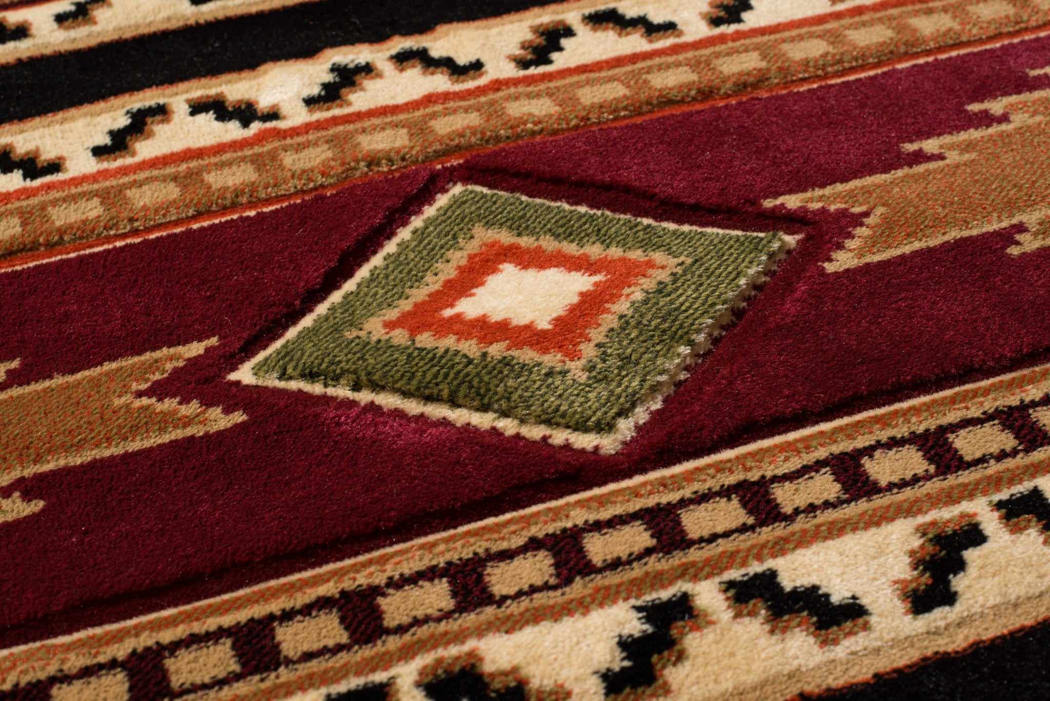 63" x 90" Terracotta Polypropylene Area Rug