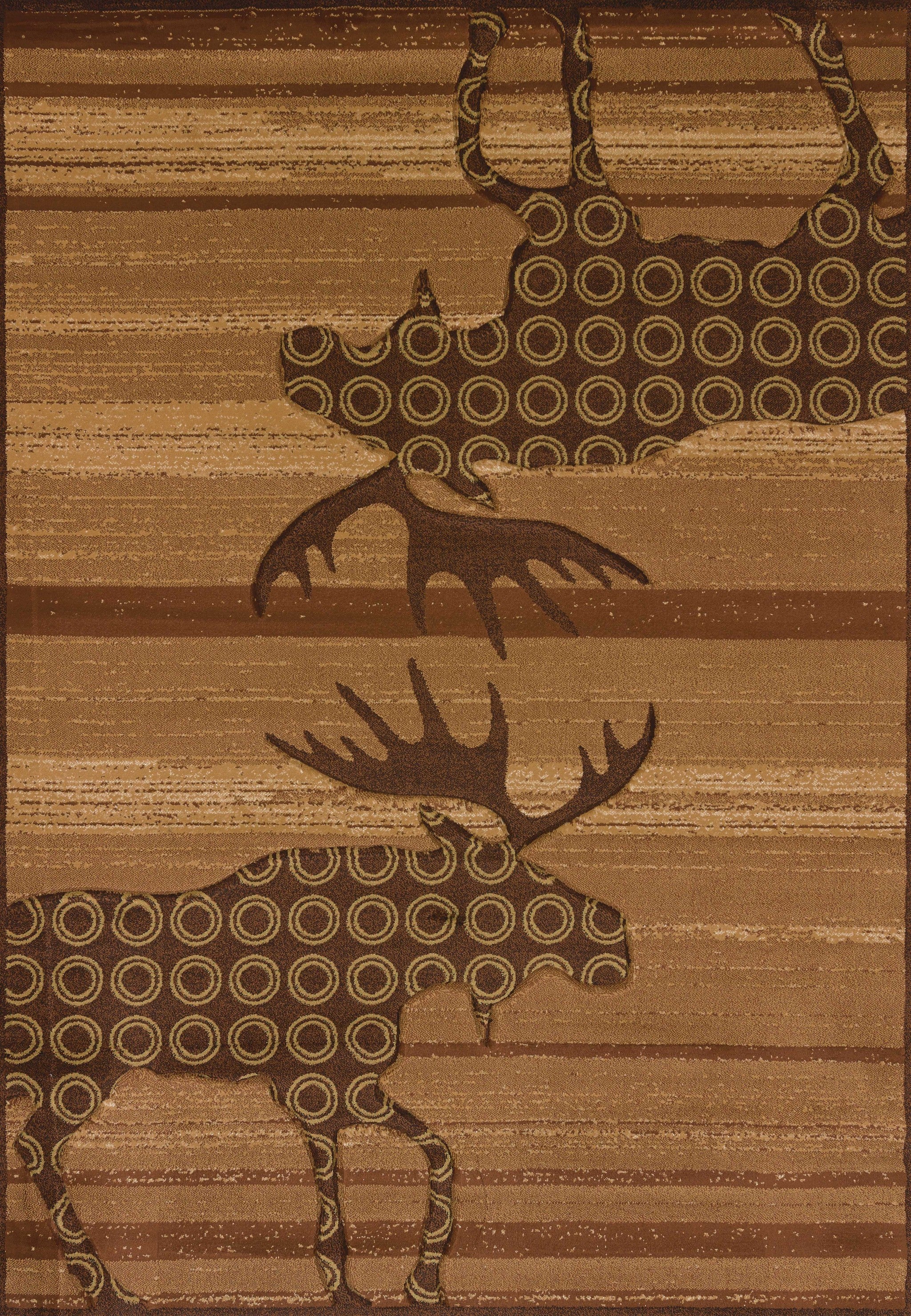 63" x 90" Toffee Polypropylene Area Rug