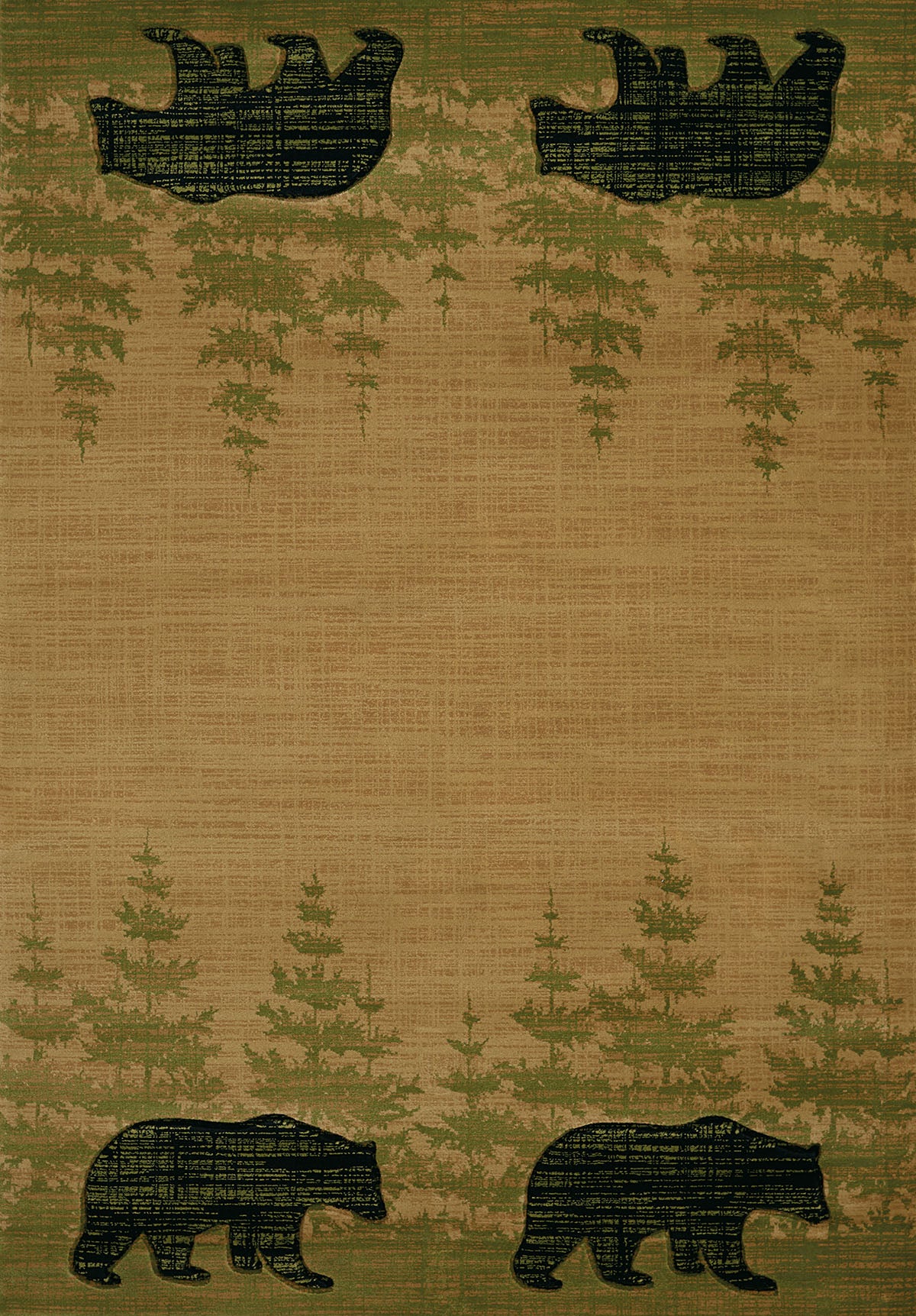 63" x 90" Beige Polypropylene Area Rug