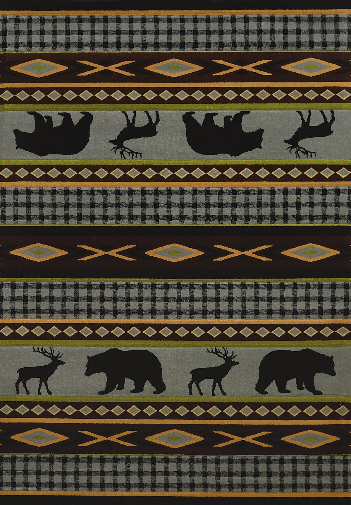 31" x 88" Blue Polypropylene Runner Rug