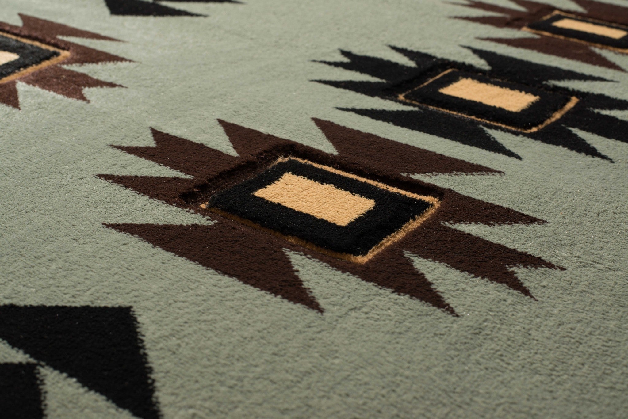 63" x 90" Blue Polypropylene Area Rug