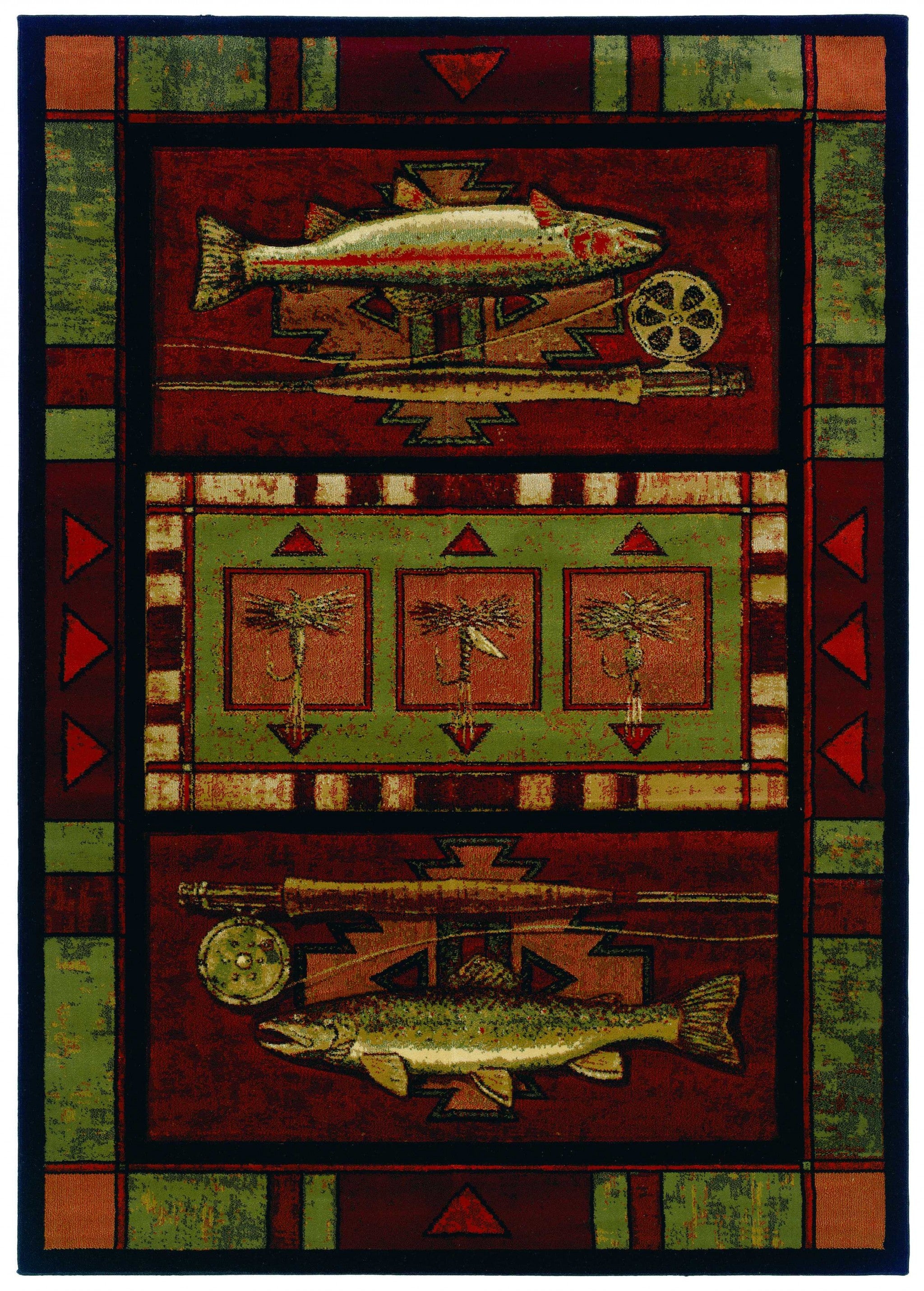 31" x 50" Terracotta Polypropylene Mat Rug