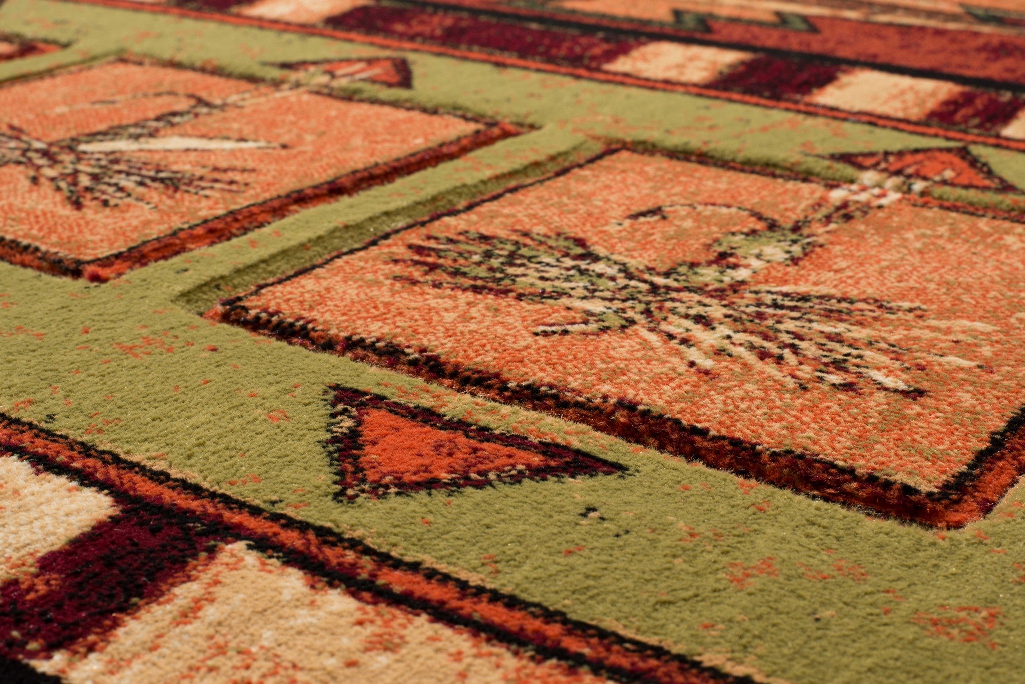 94" x 126" Terracotta Polypropylene Oversize Rug