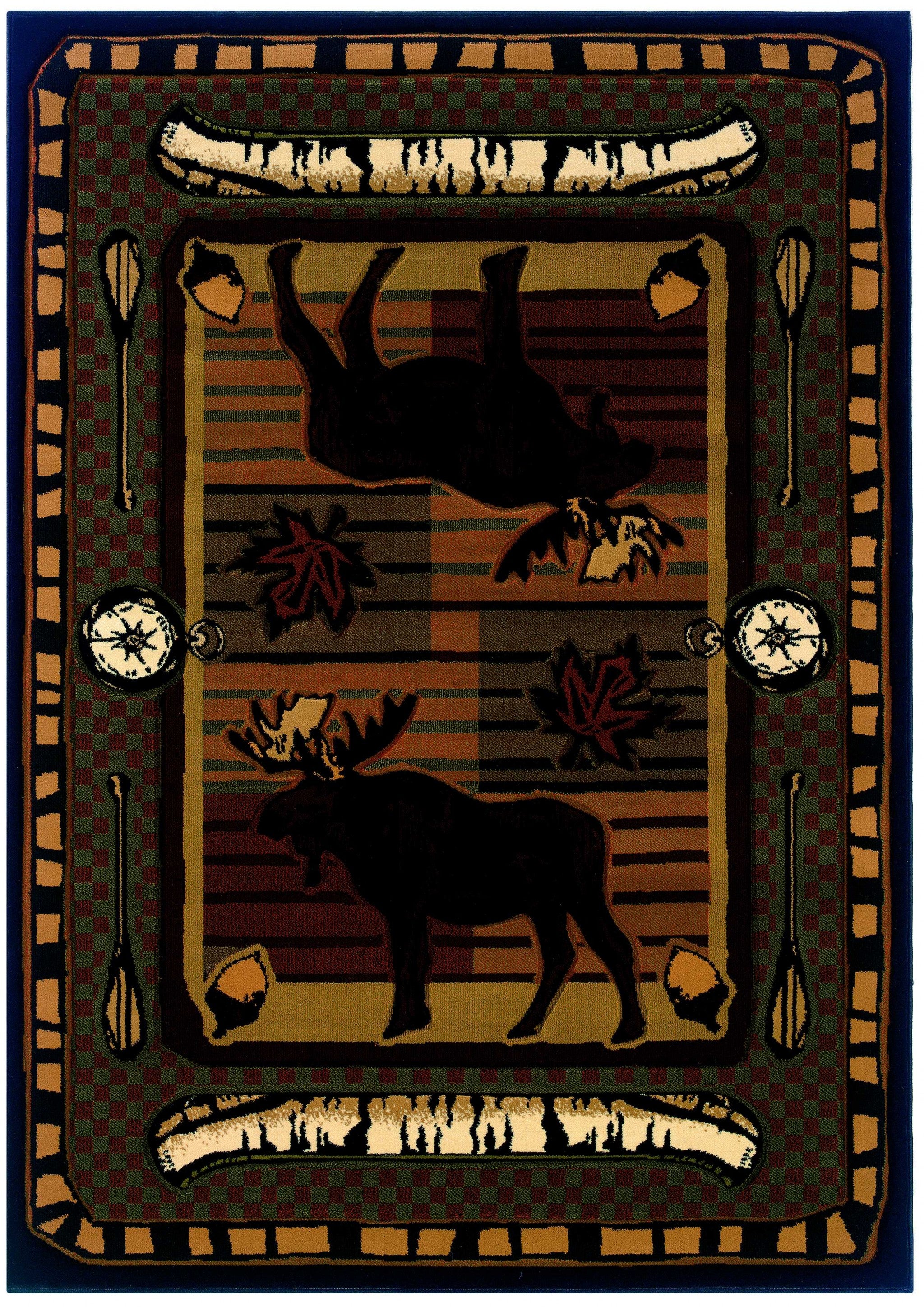 63" x 90" Terracotta Polypropylene Area Rug