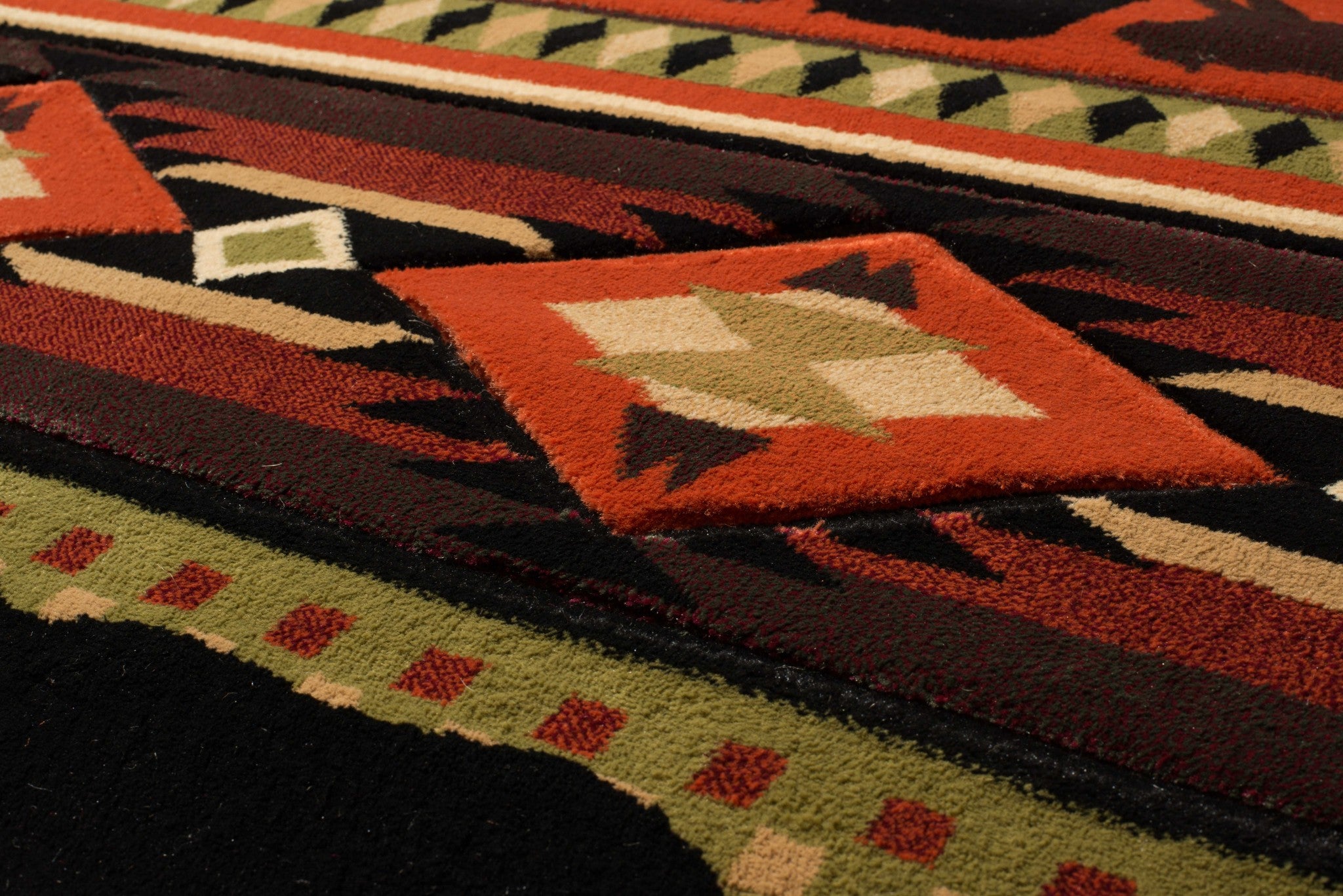 63" x 90" Terracotta Polypropylene Area Rug