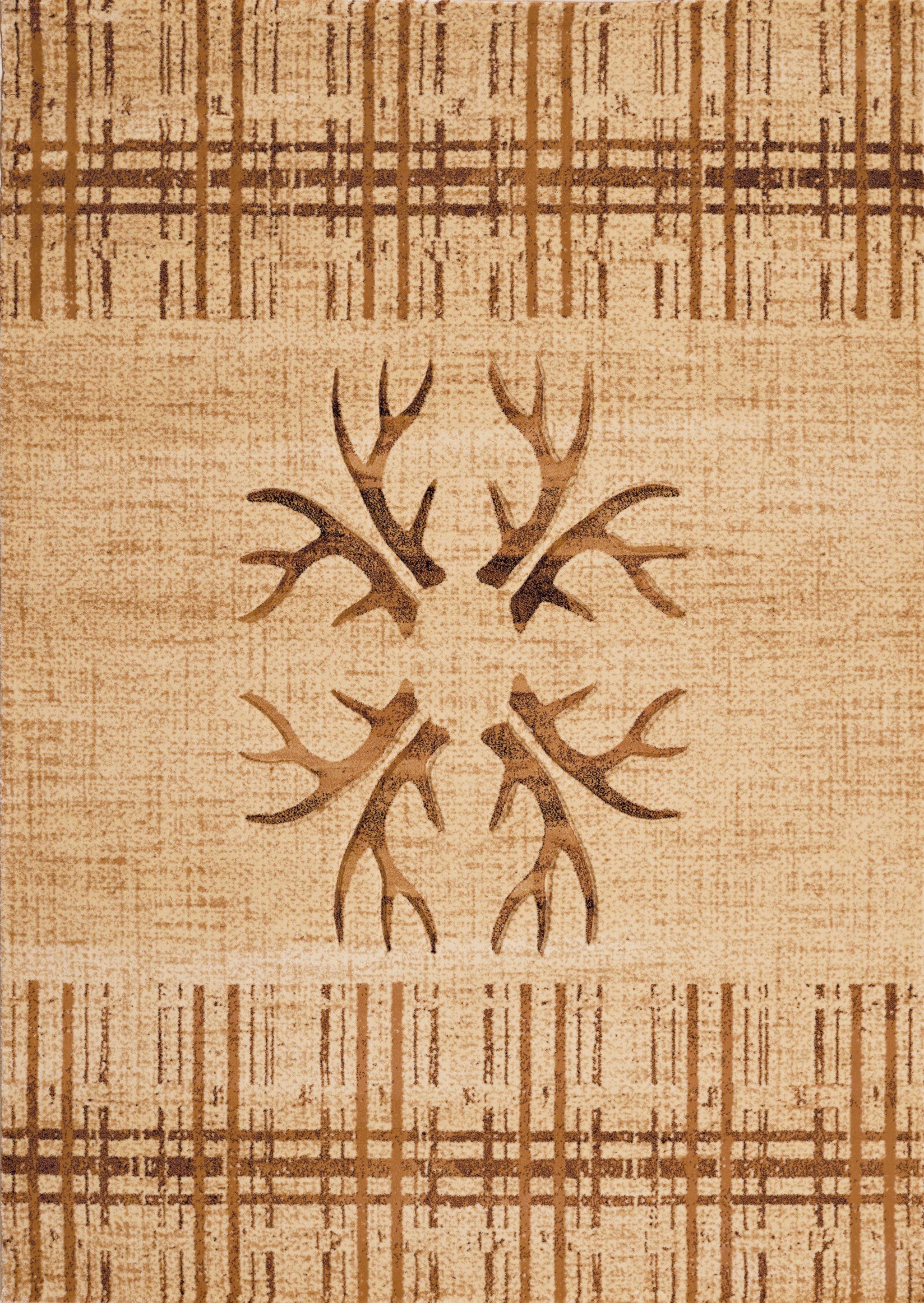 63" x 90" Toffee Polypropylene Area Rug