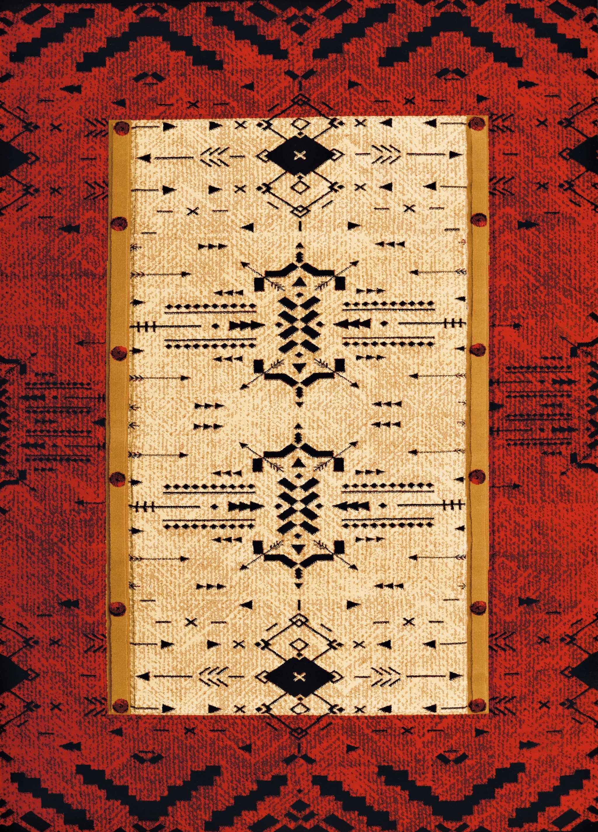 94" x 126" Terracotta Polypropylene Oversize Rug
