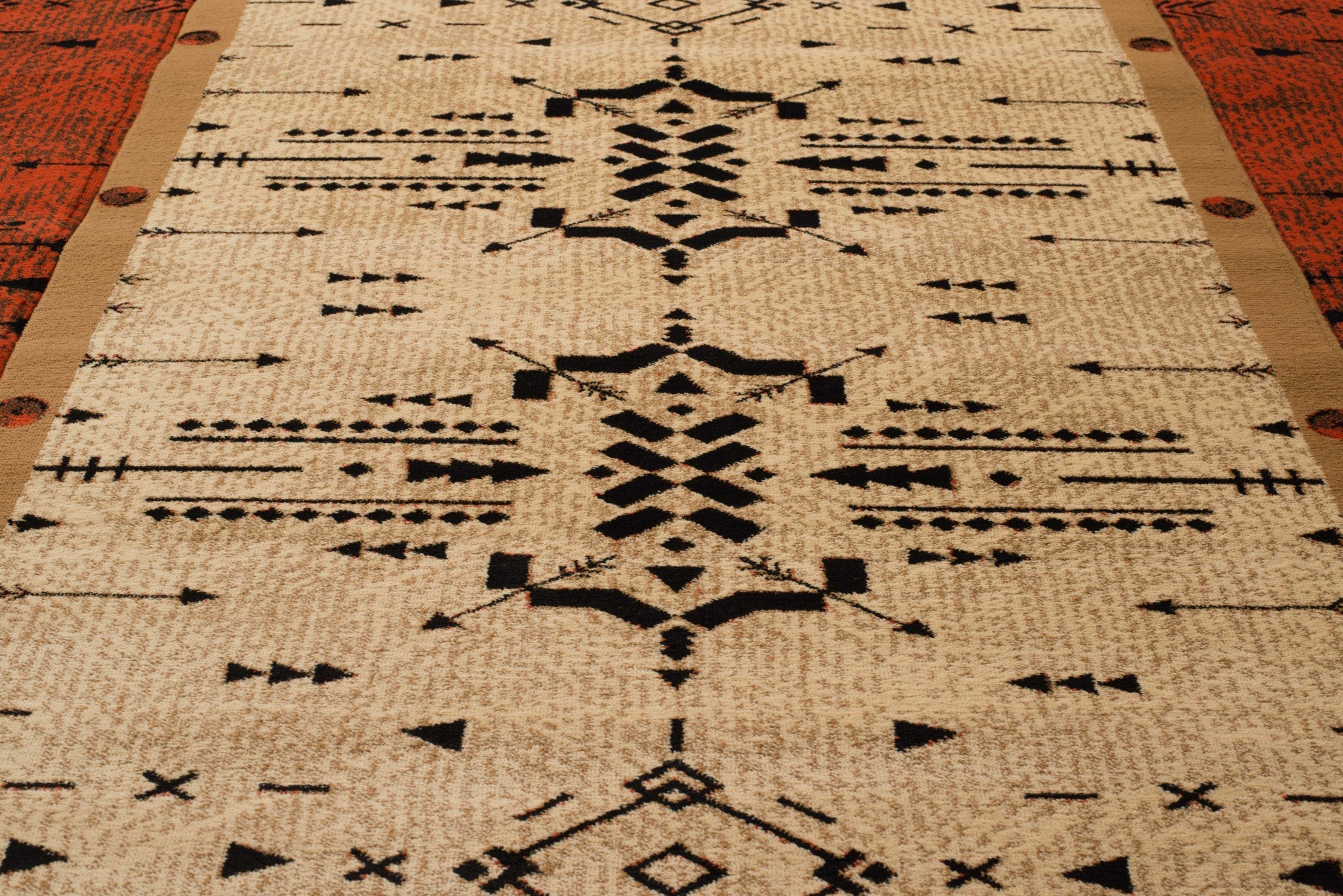 94" x 126" Terracotta Polypropylene Oversize Rug