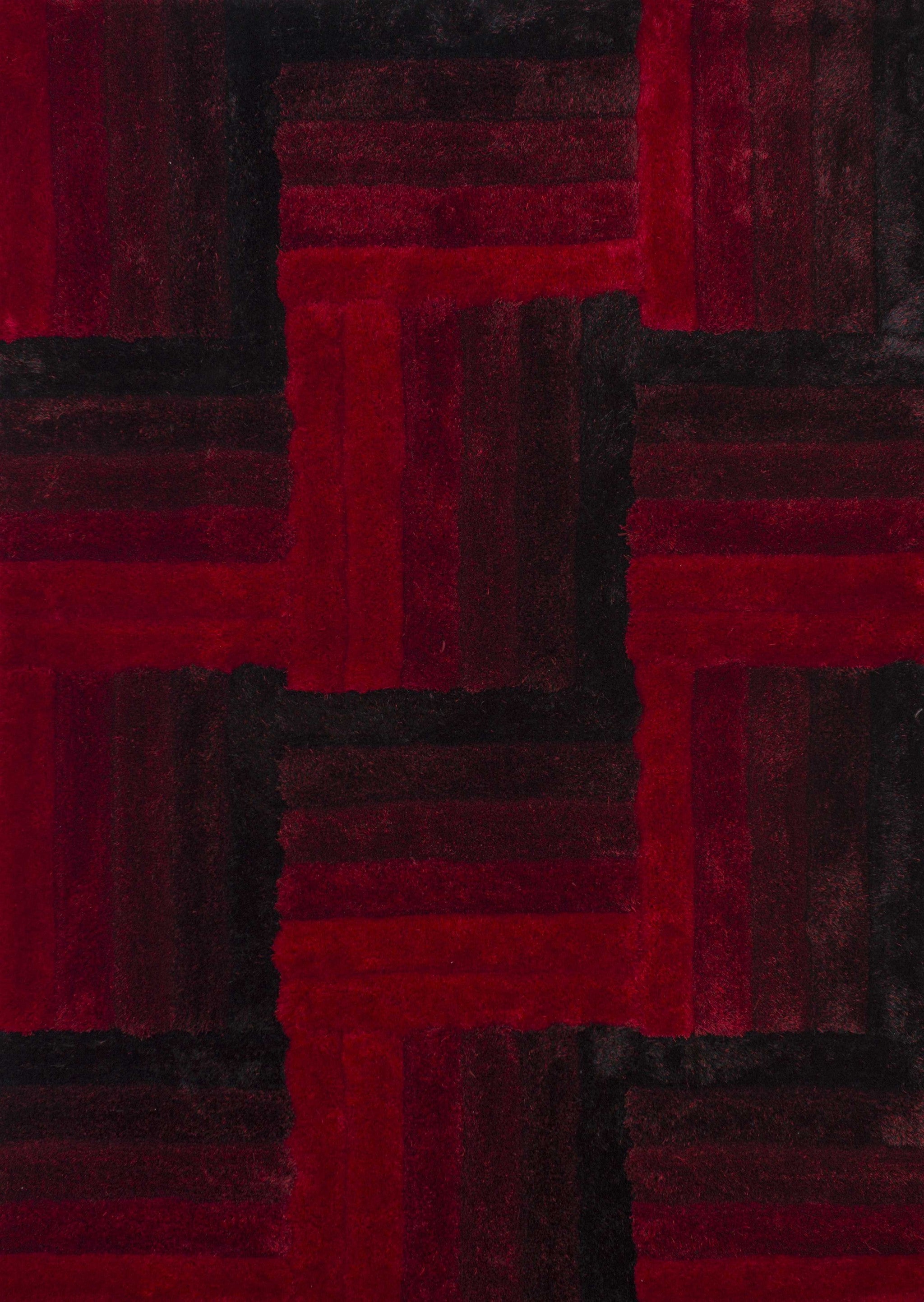 22" x 26" Red Polyester Accent Rug