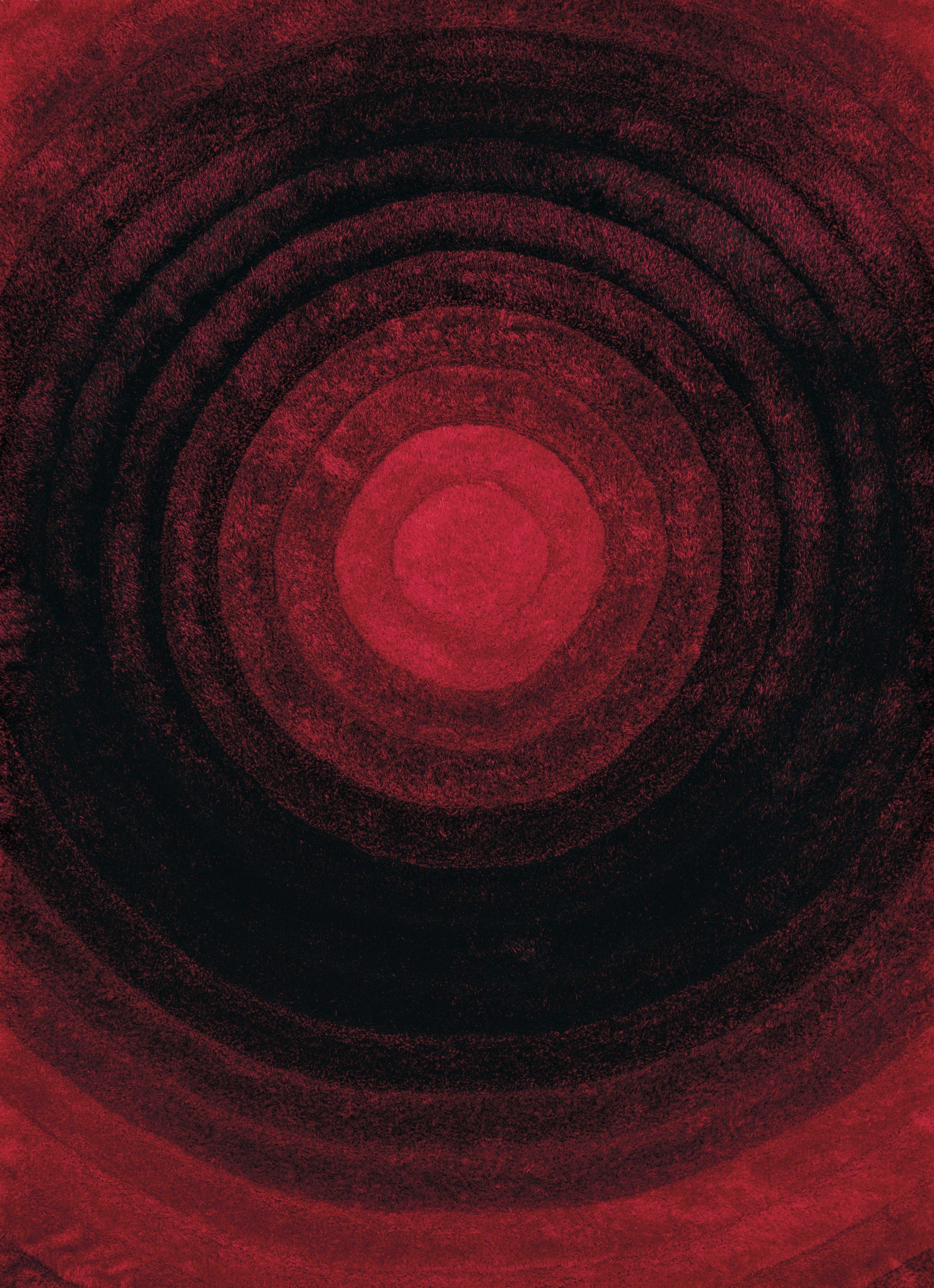 94" x 126" Burnt Red Polyester Oversize Rug