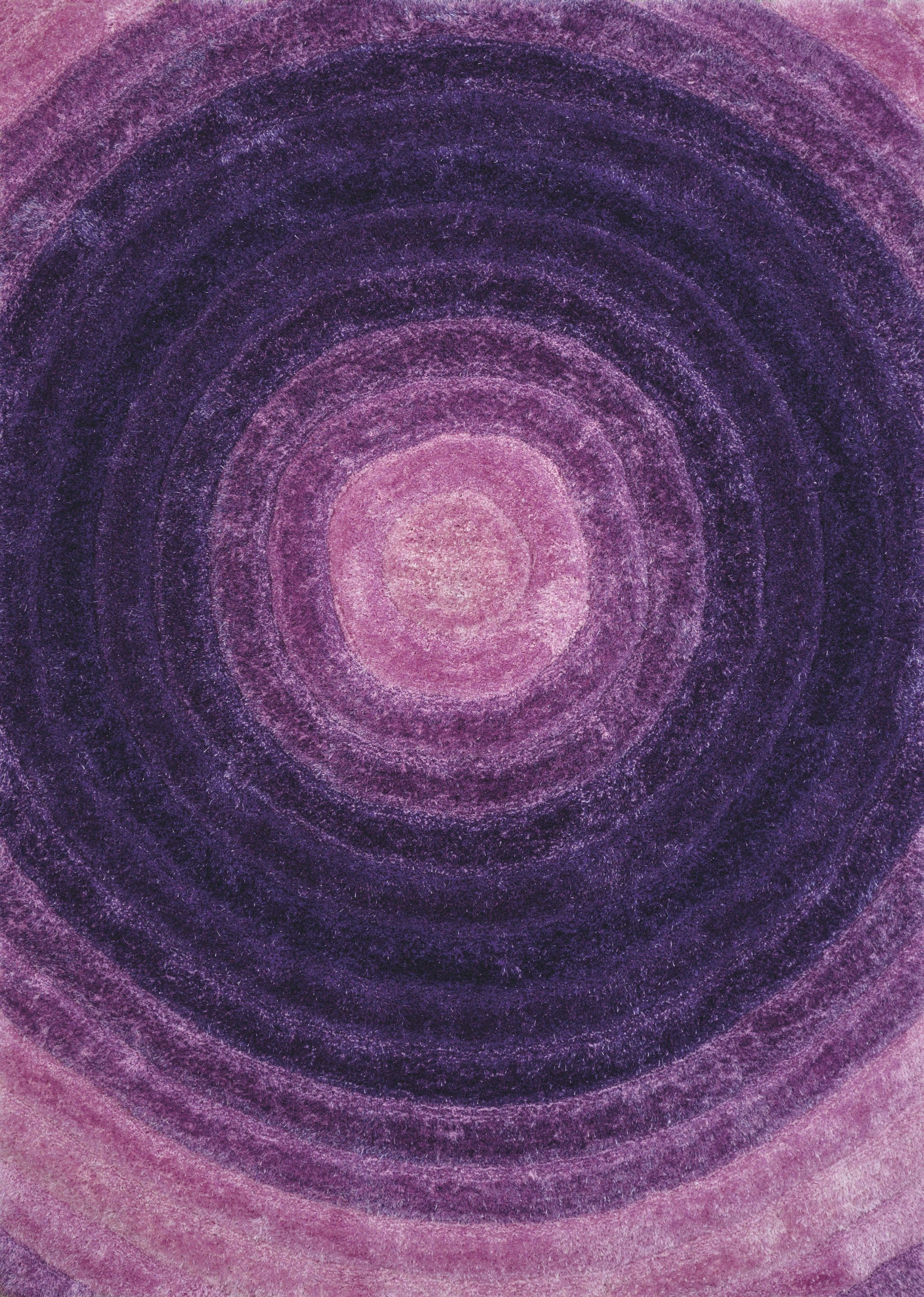 63" x 86" Violet Polyester Area Rug