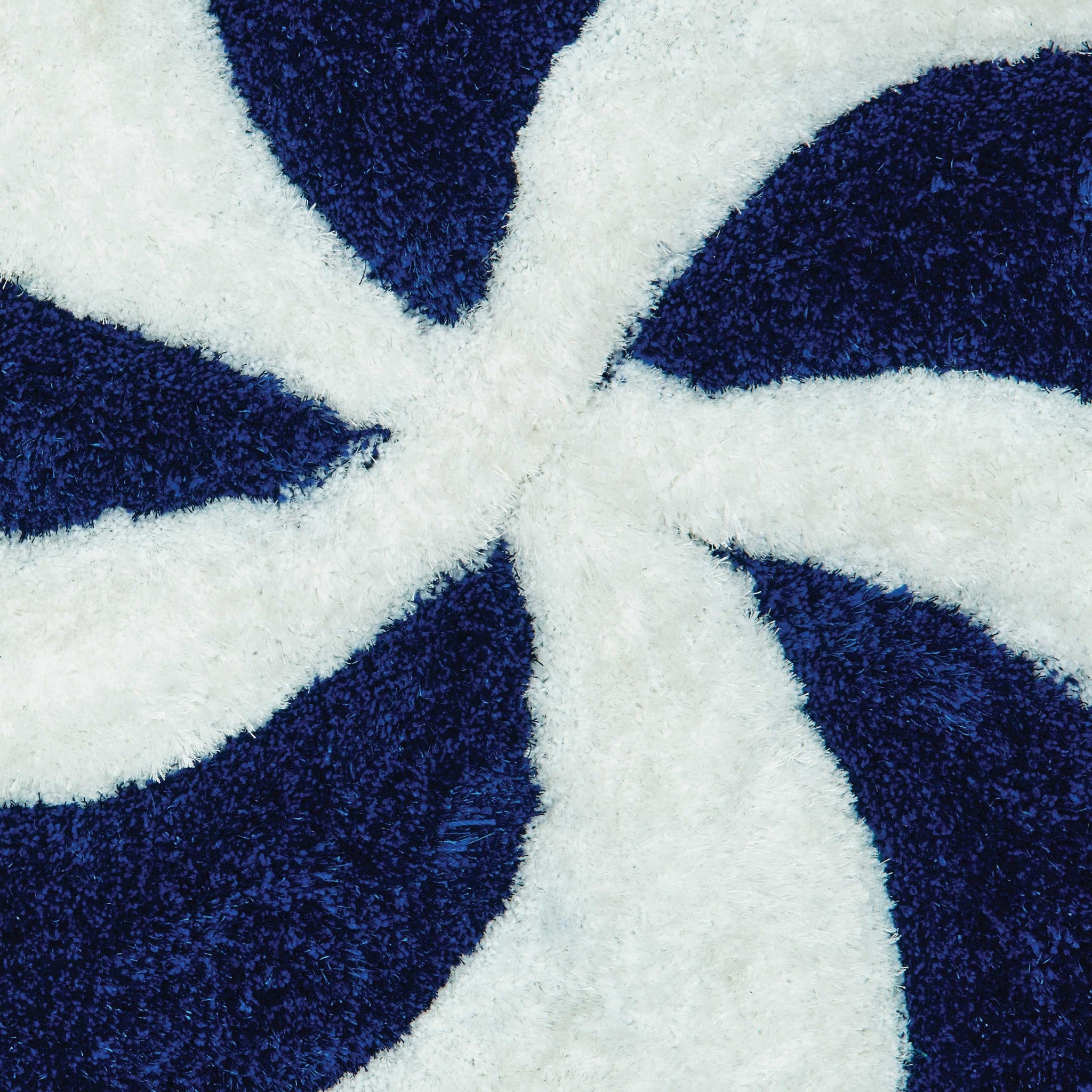 63" x 86" Navy Polyester Area Rug