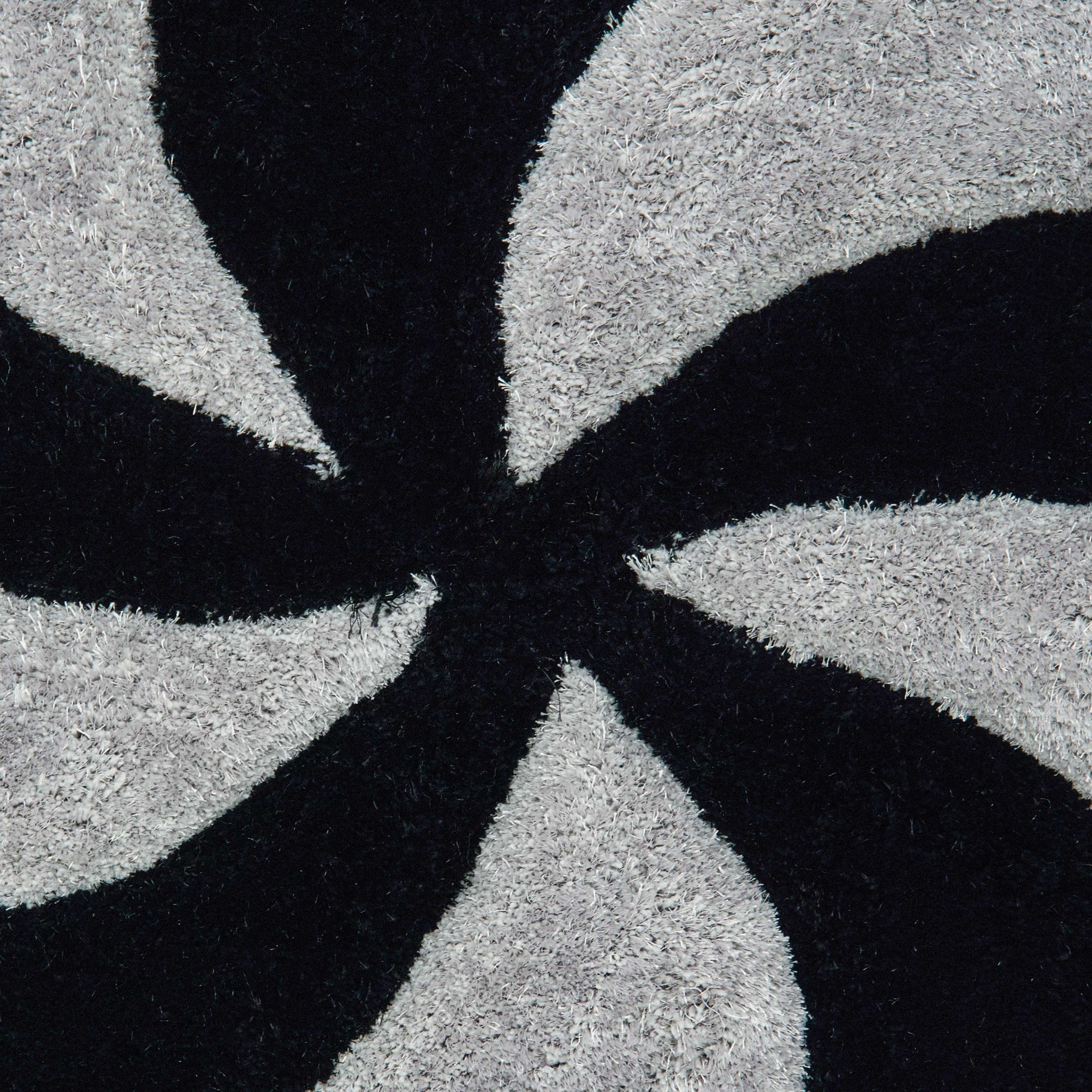 63" x 86" Grey Polyester Area Rug