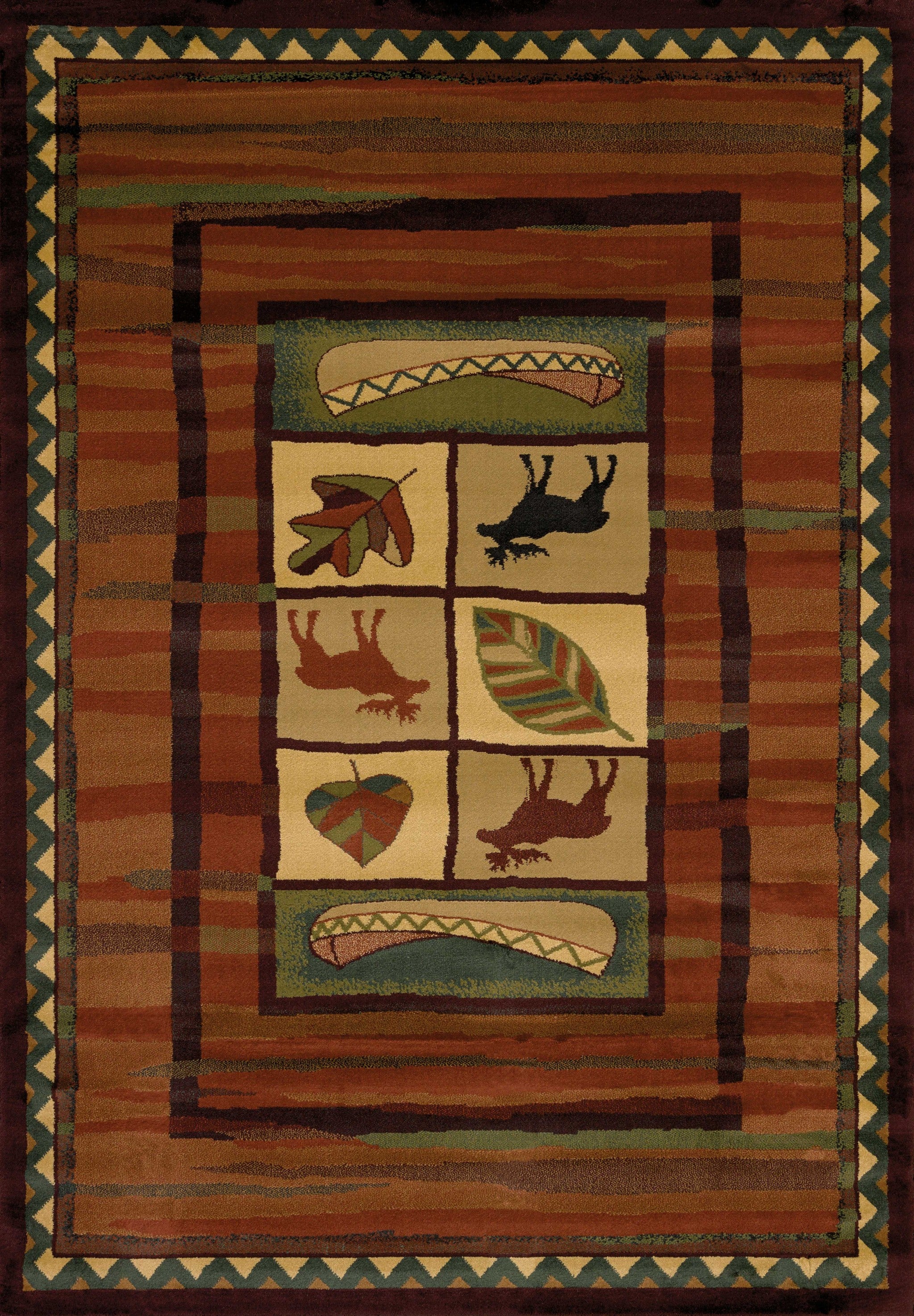 63" x 90" Lodge Polypropylene Area Rug