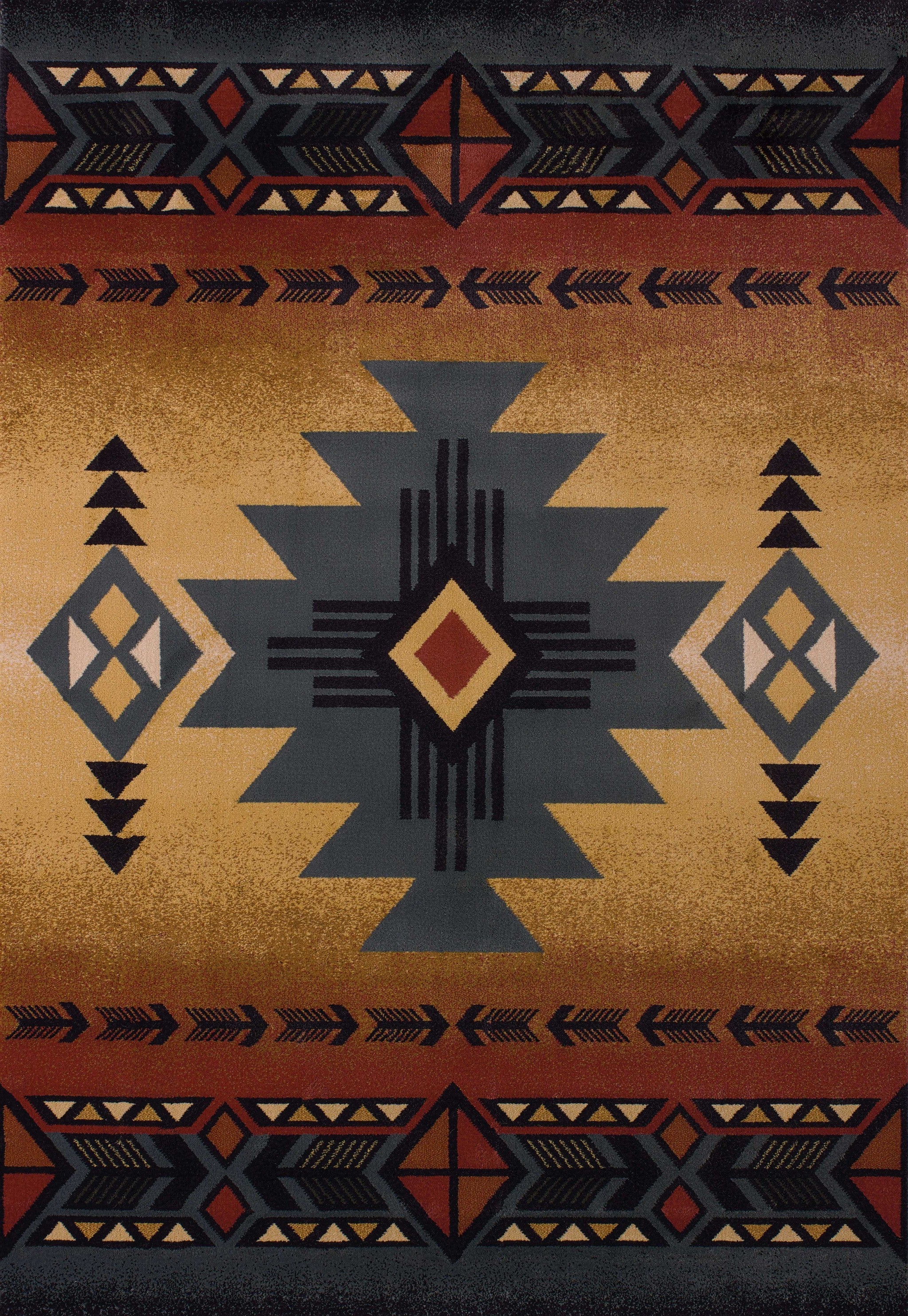 94" x 126" Blue Polypropylene Oversize Rug