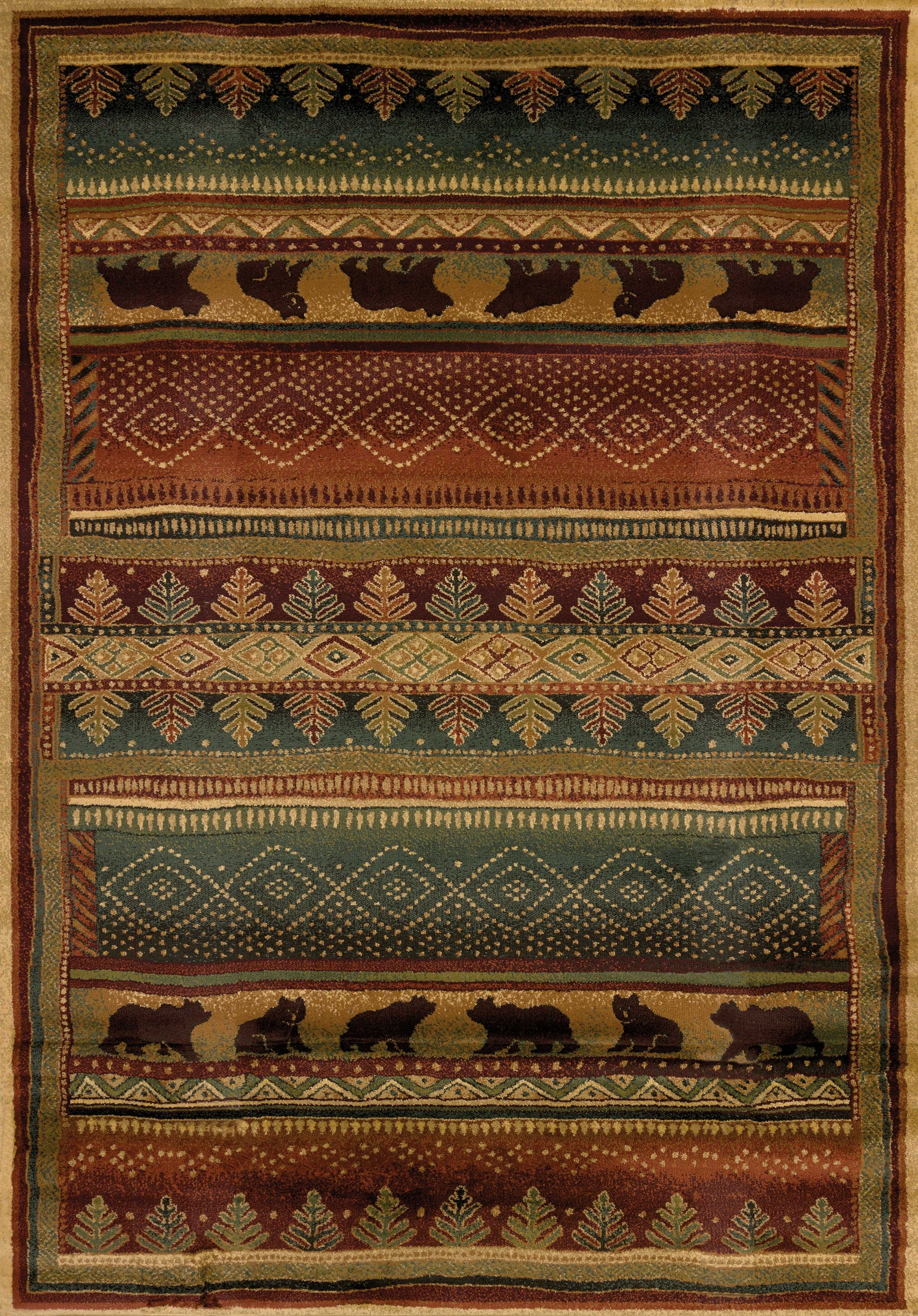 63" x 90" Lodge Polypropylene Area Rug