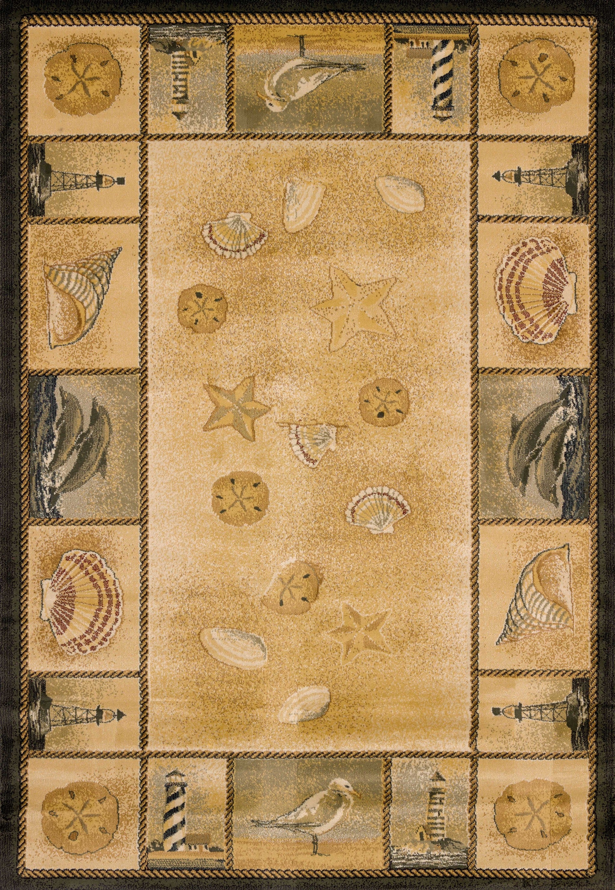 63" x 90" Natural Polypropylene Area Rug