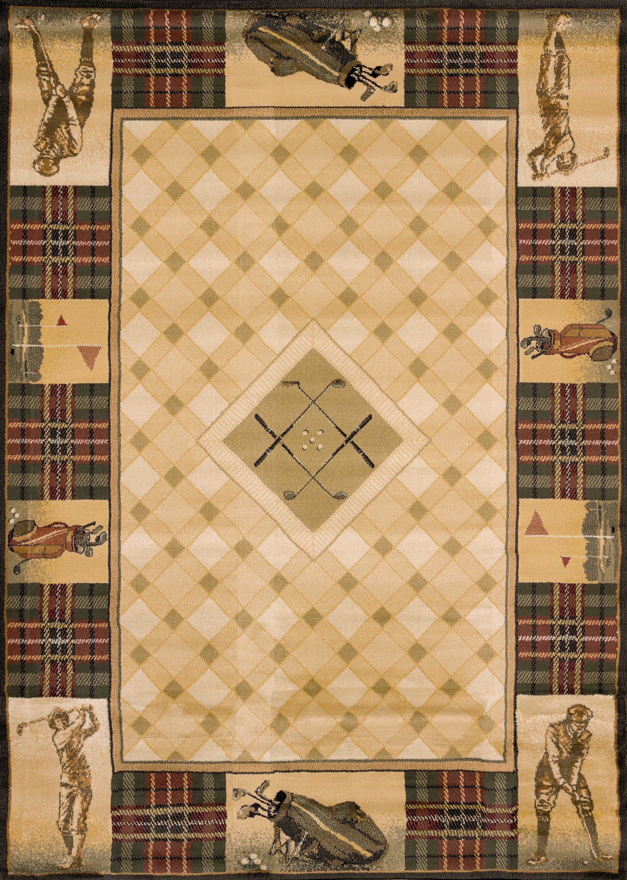 63" x 90" Natural Polypropylene Area Rug