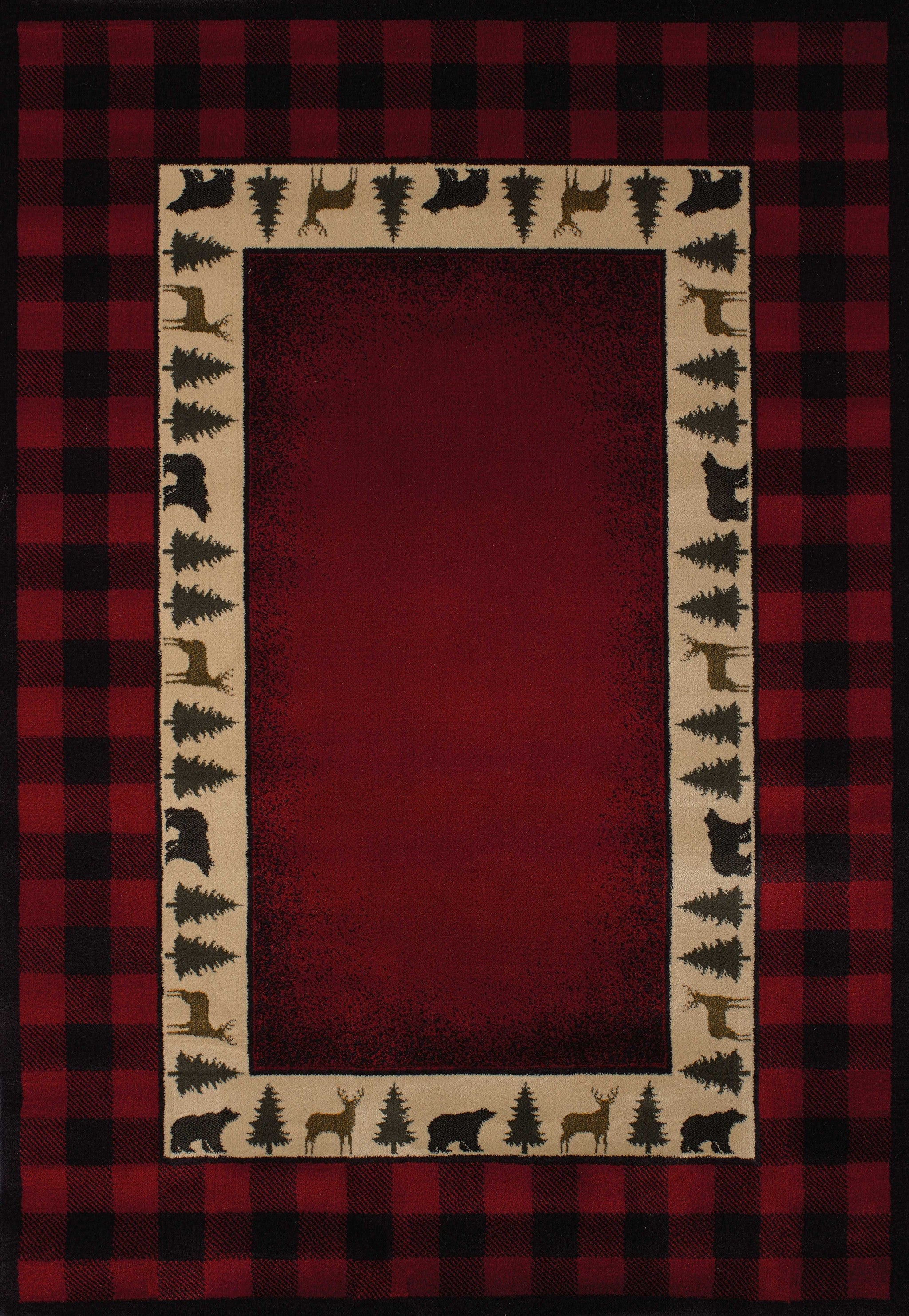 94" x 126" Crimson Polypropylene Oversize Rug