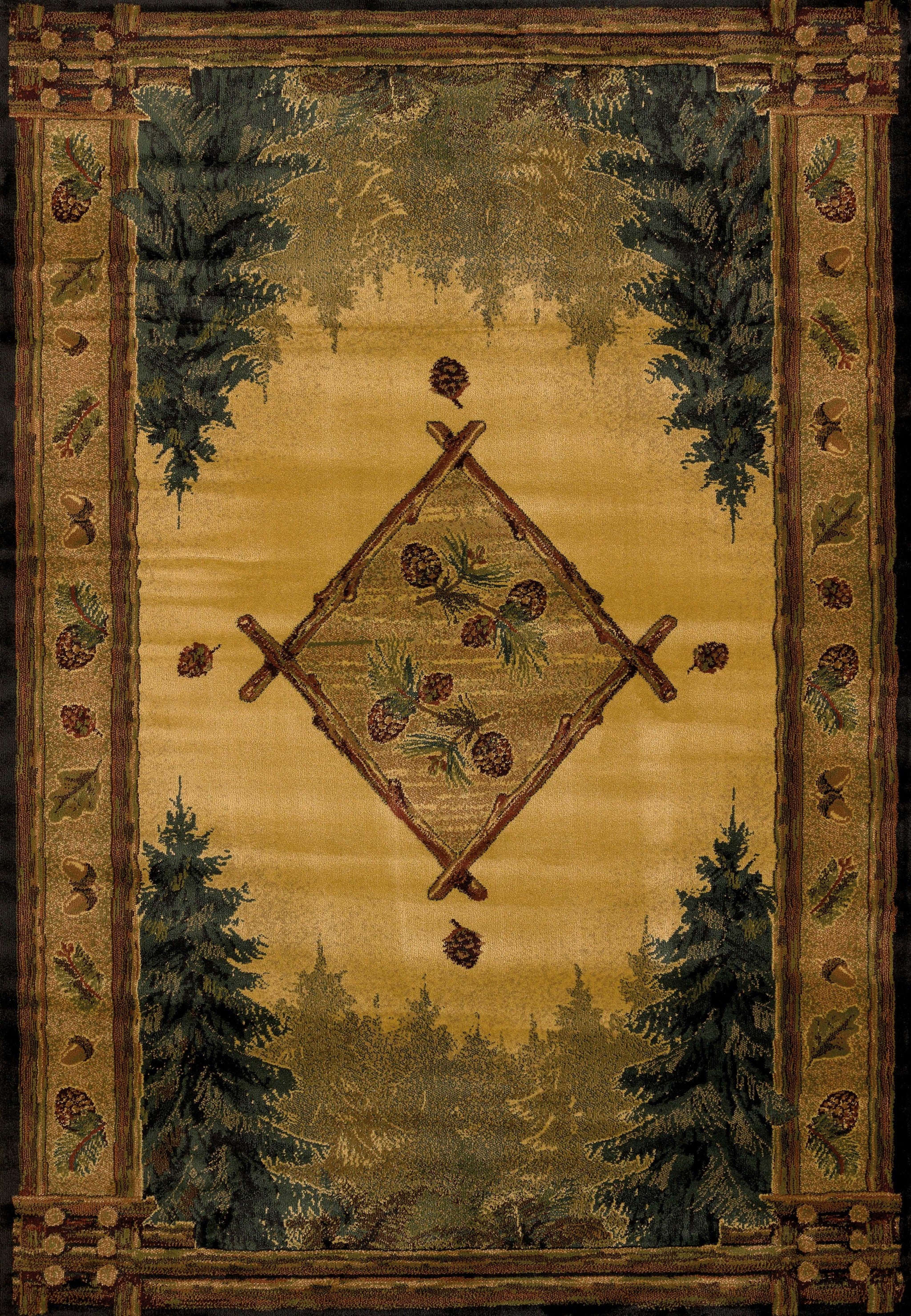 63" x 90" Lodge Polypropylene Area Rug
