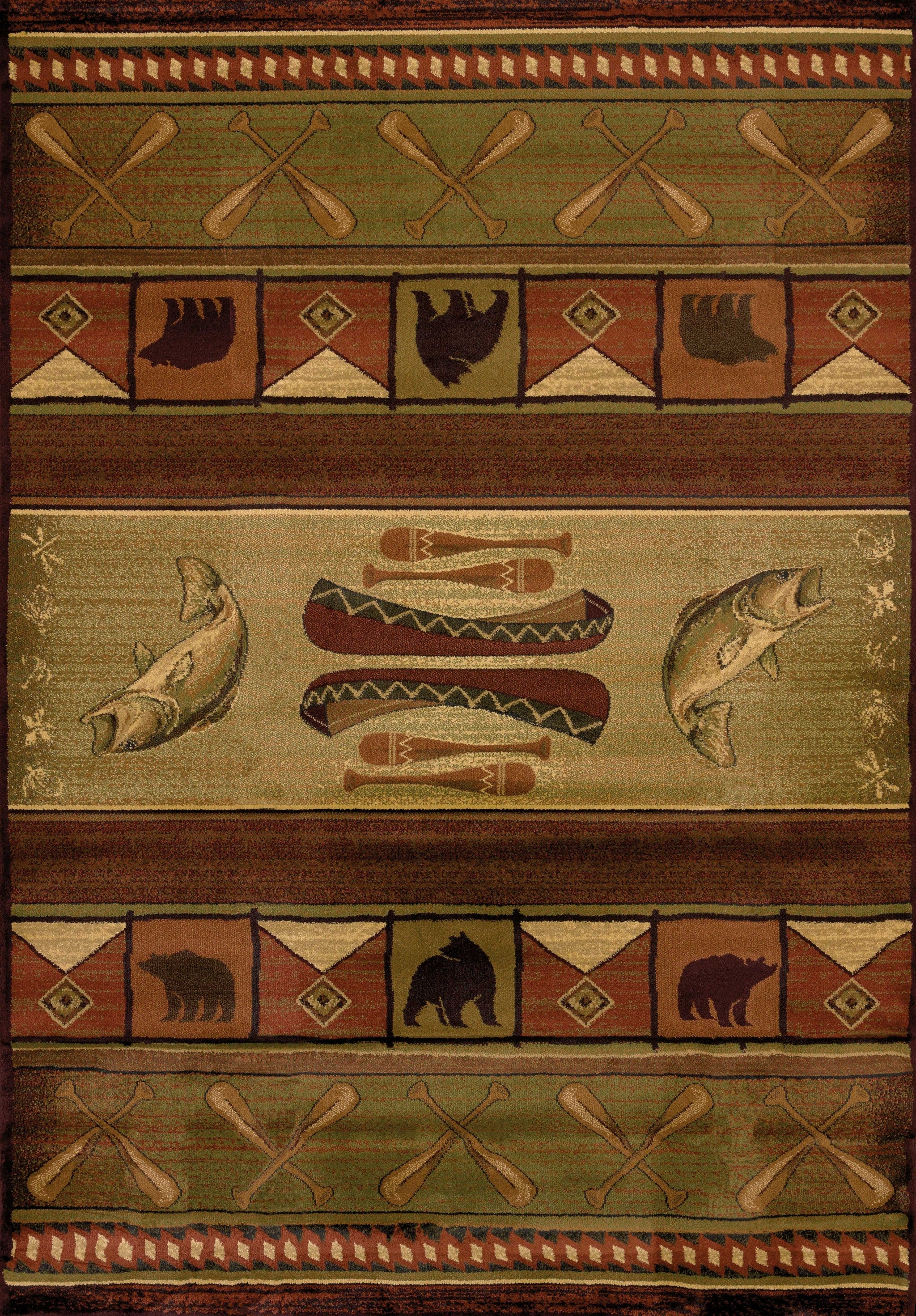 94" x 126" Lodge Polypropylene Oversize Rug