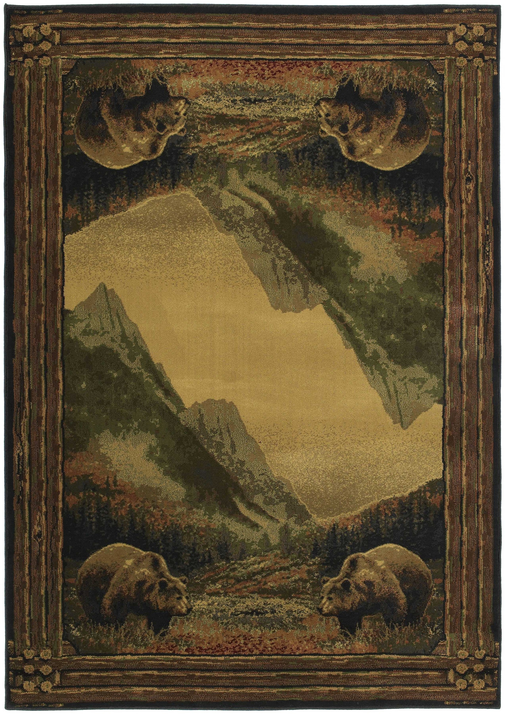 47" x 63" Lodge Polypropylene Accent Rug