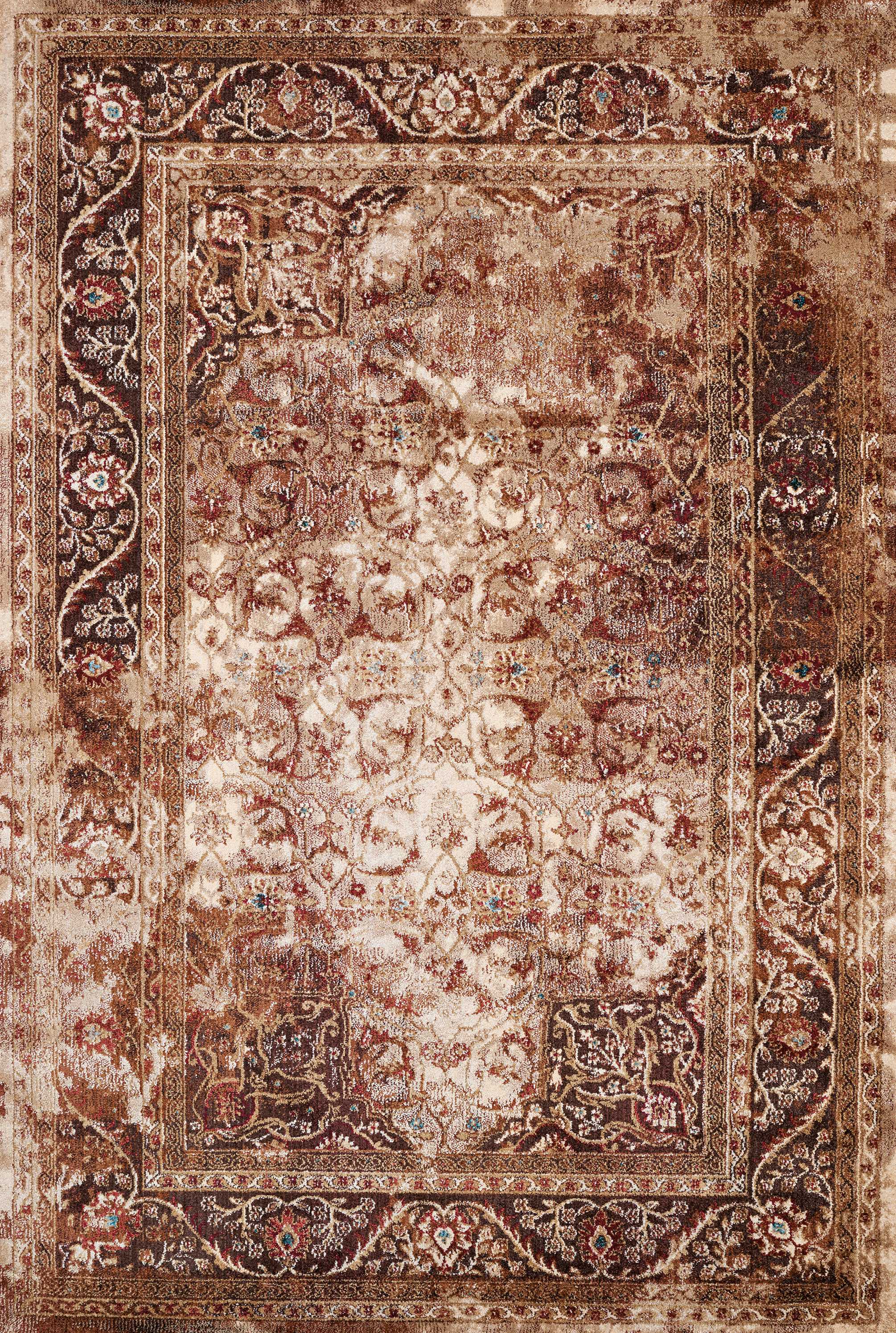 31" x 50" Brown Olefin / Polyester Mat Rug