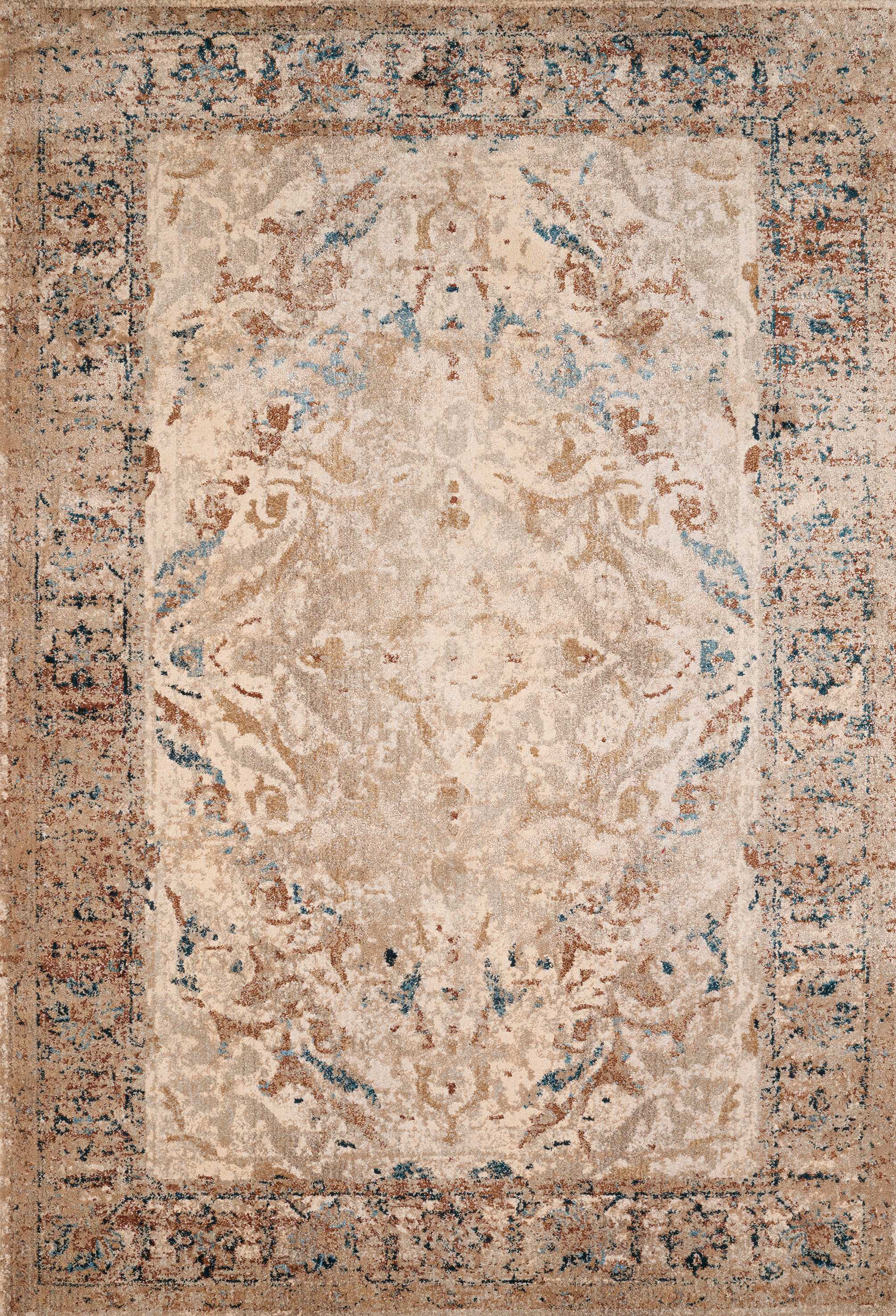 94" x 126" Taupe Olefin / Polyester Oversize Rug