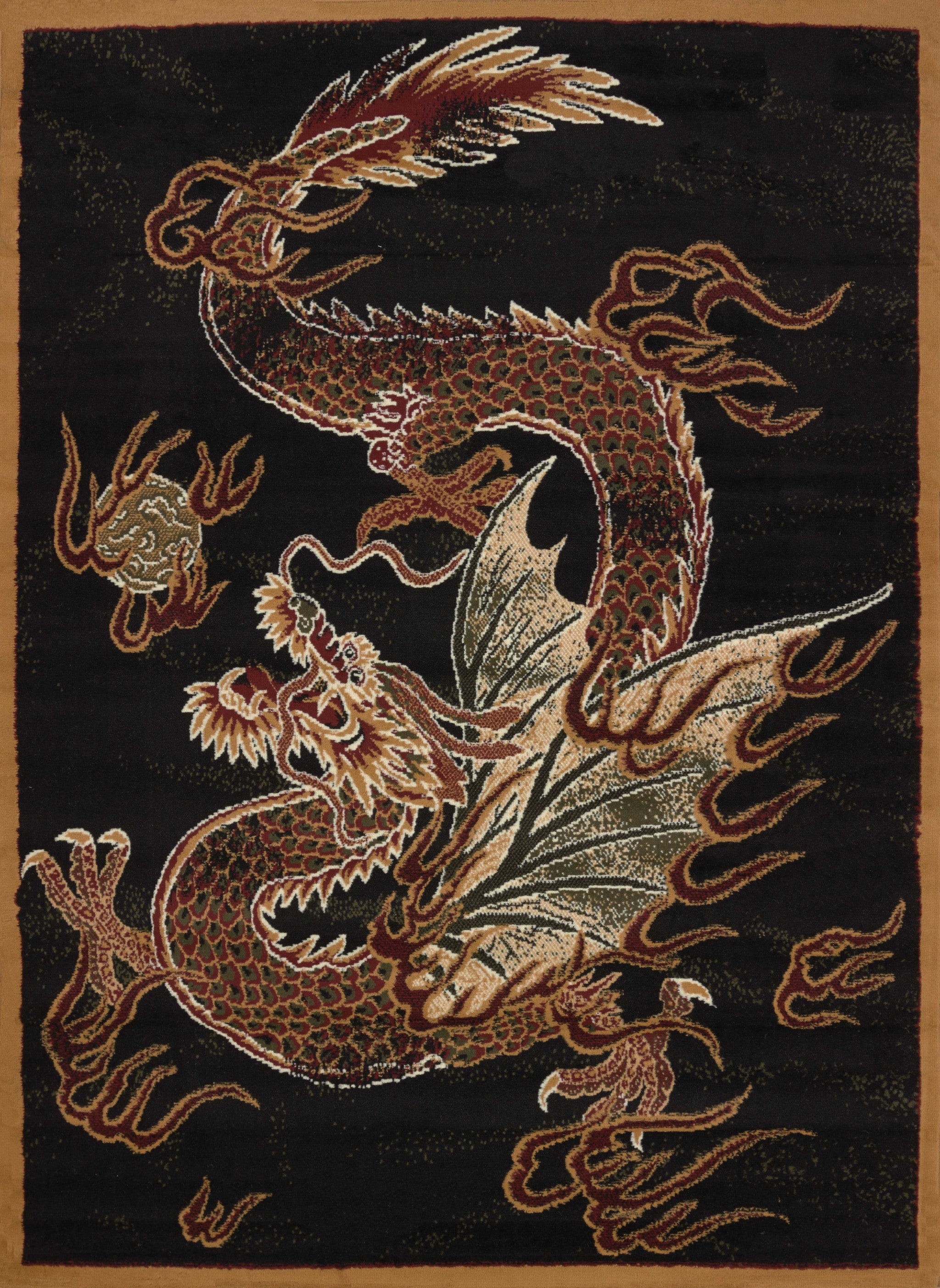 63" x 86" Multicolor Polypropylene Area Rug