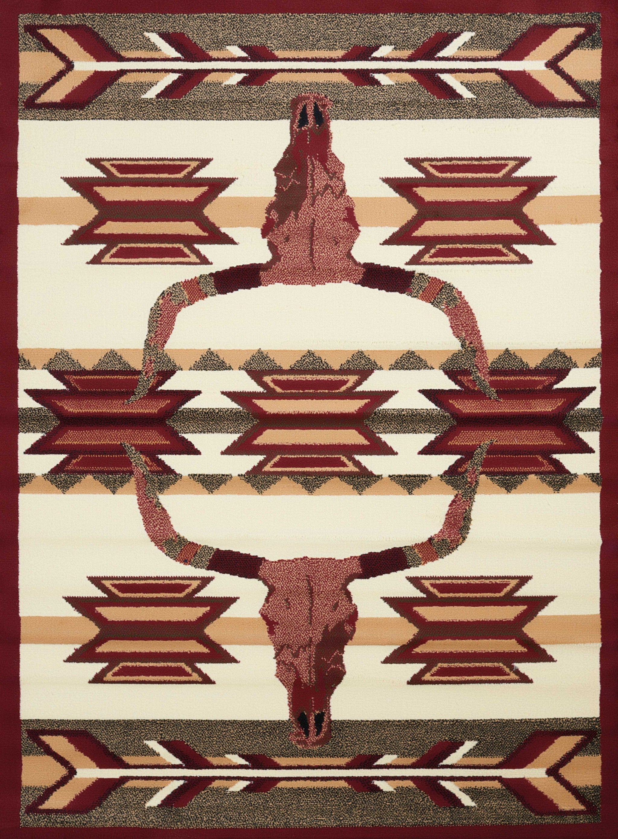 63" x 86" Multicolor Polypropylene Area Rug