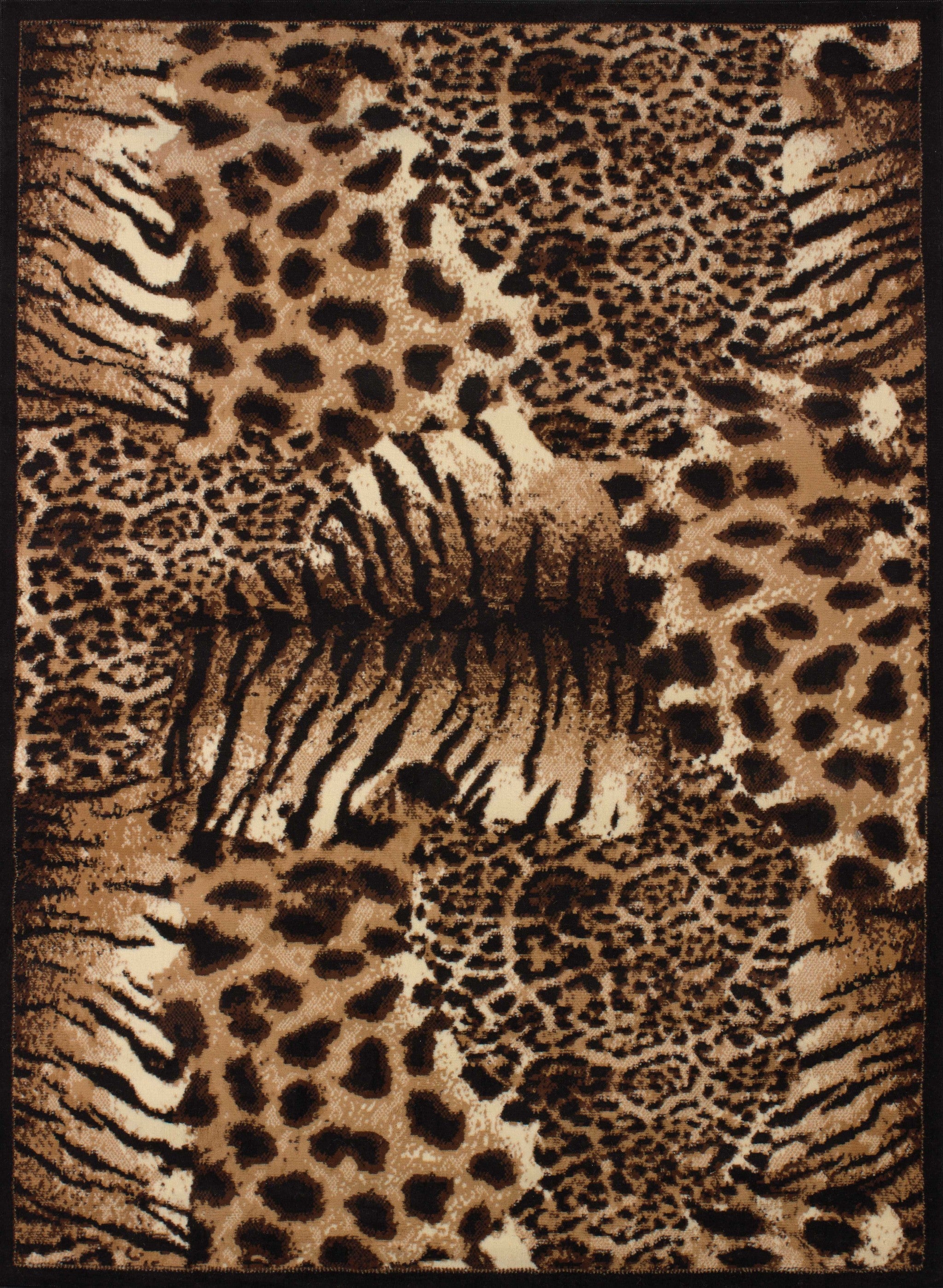 63" x 86" Multicolor Polypropylene Area Rug