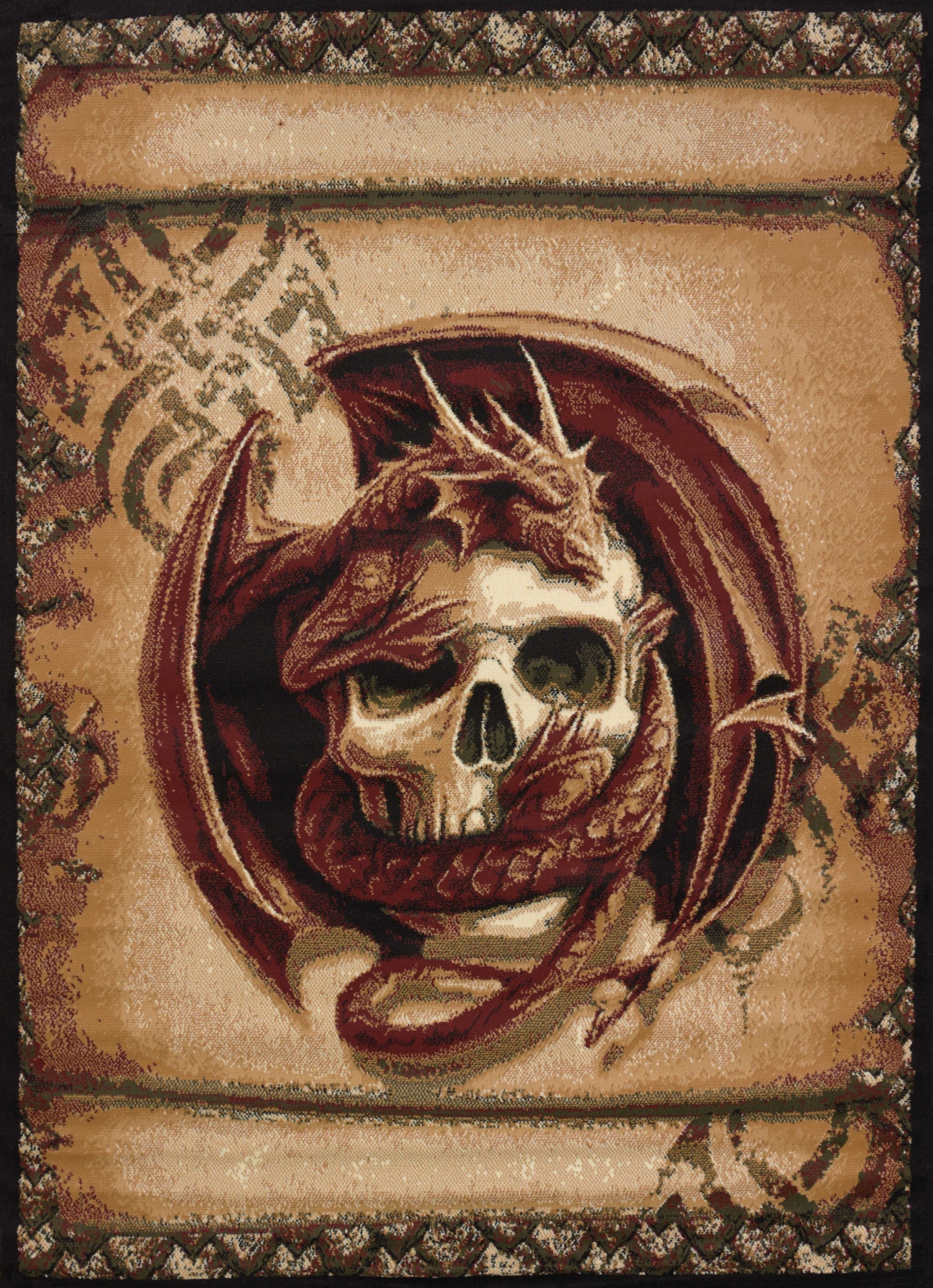 63" x 86" Multicolor Polypropylene Area Rug