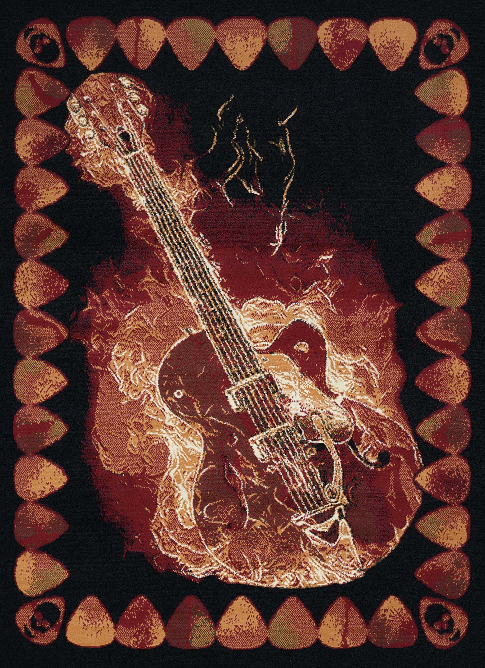 63" x 86" Multicolor Polypropylene Area Rug