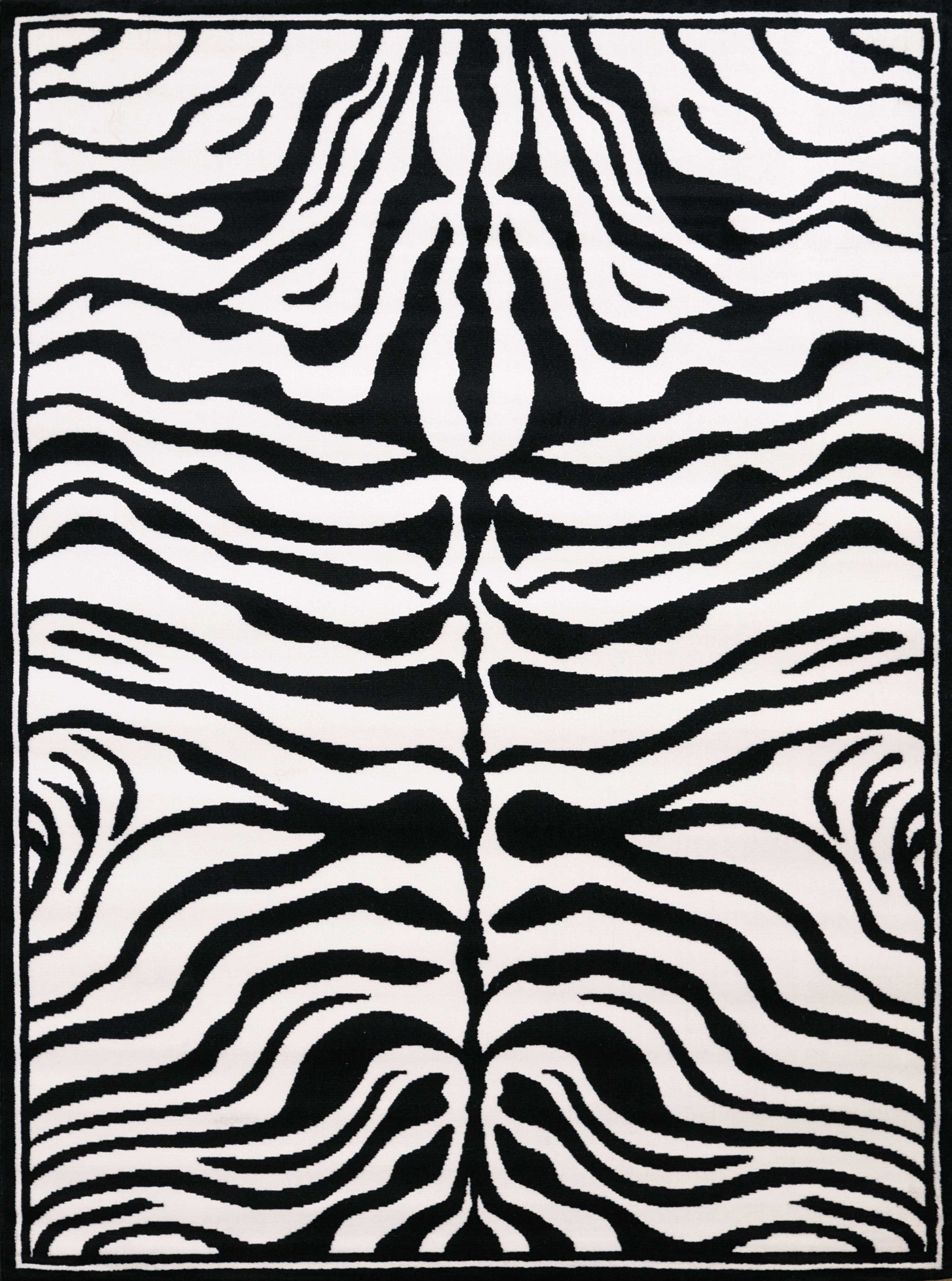 5' x 7' Zebra Print Area Rug
