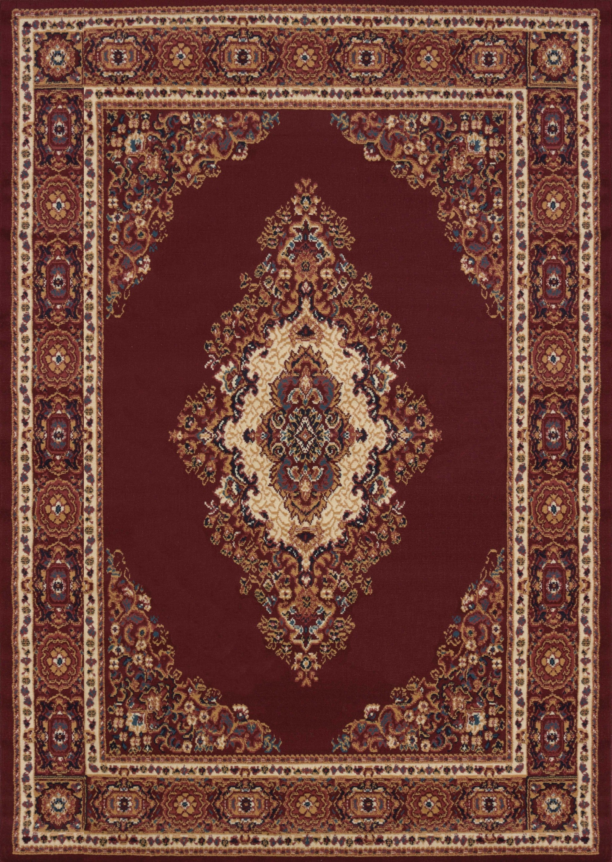 94" x 126" Burgundy Polypropylene Oversize Rug