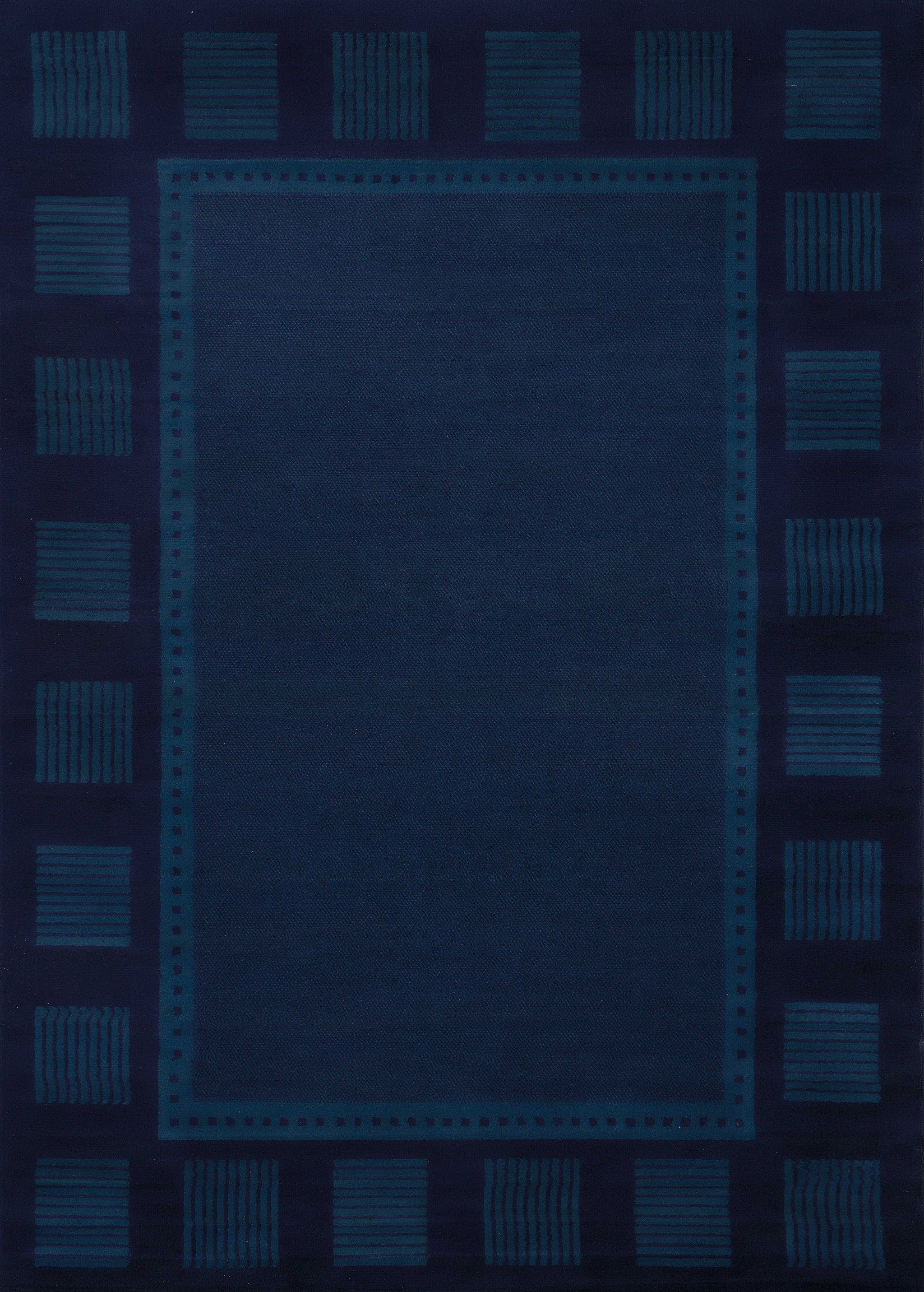 47" x 63" Navy Polypropylene Accent Rug