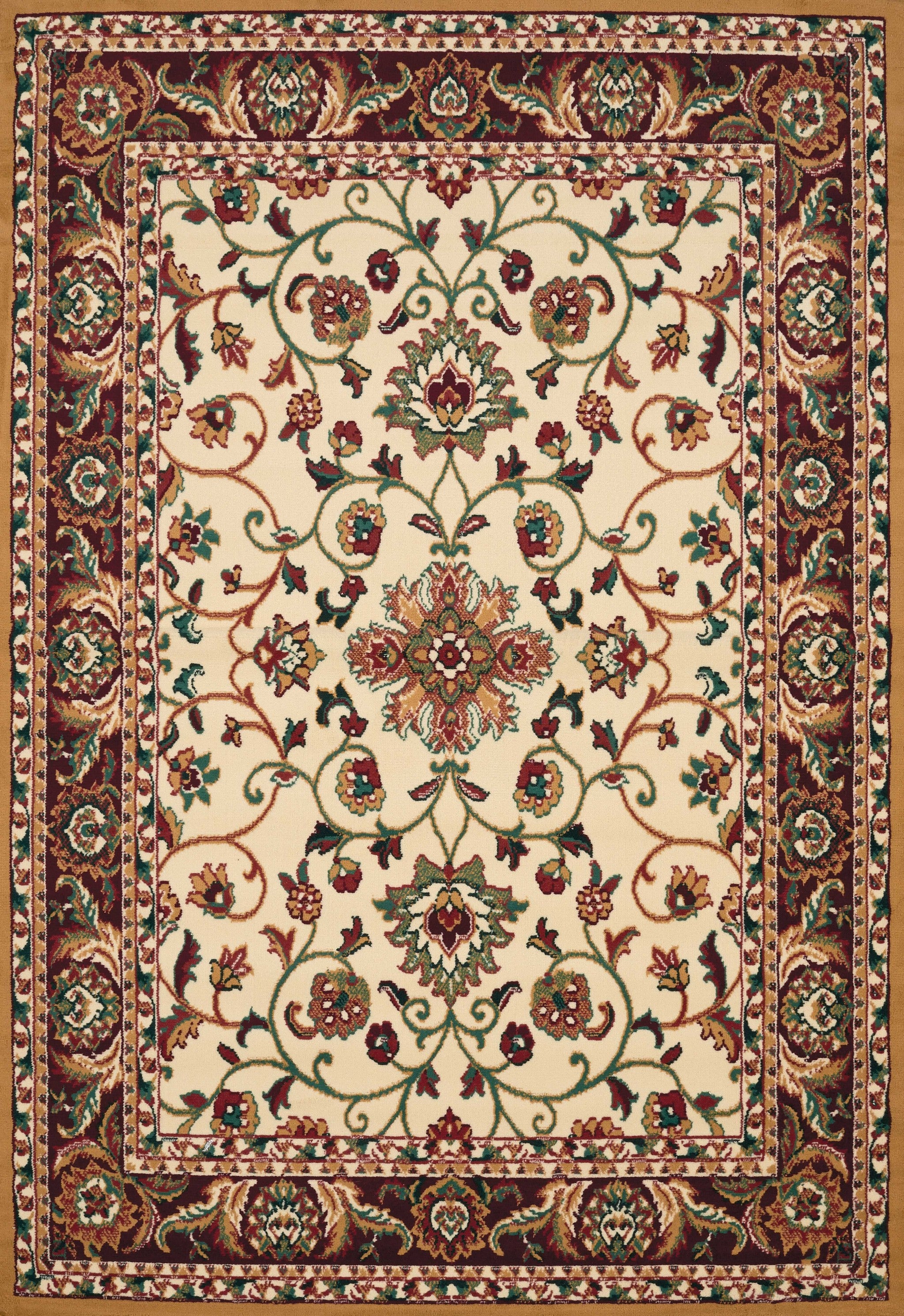 47" x 63" Cream Polypropylene Accent Rug