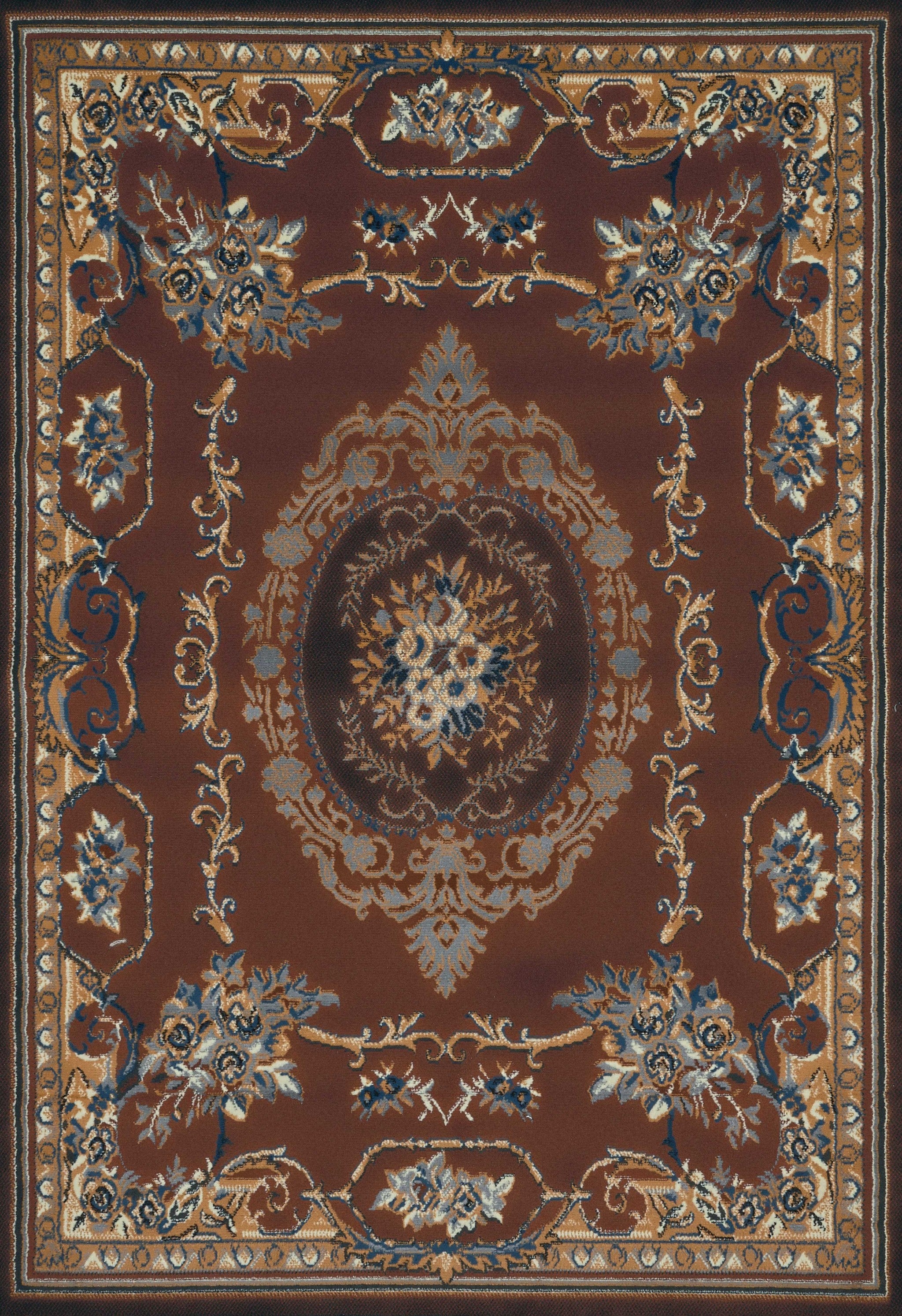 22" x 36" Brown Polypropylene Accent Rug