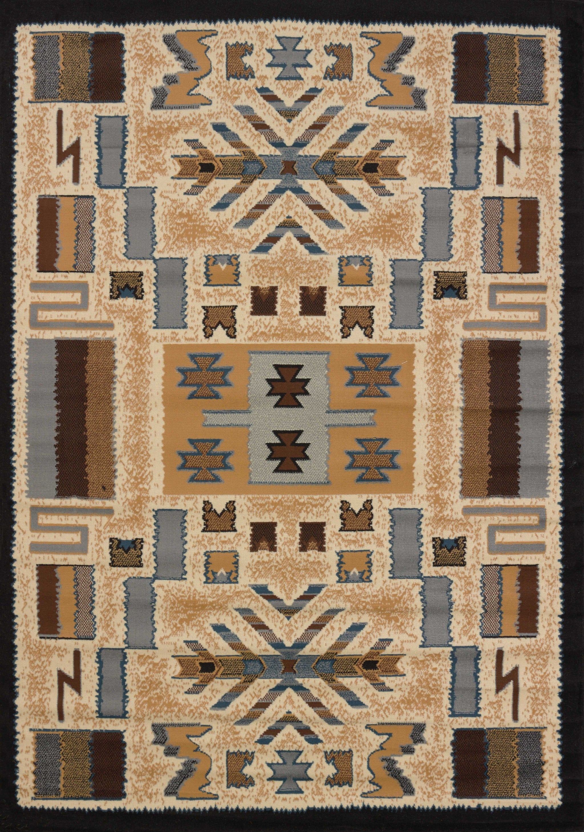 47" x 63" Grey Polypropylene Accent Rug