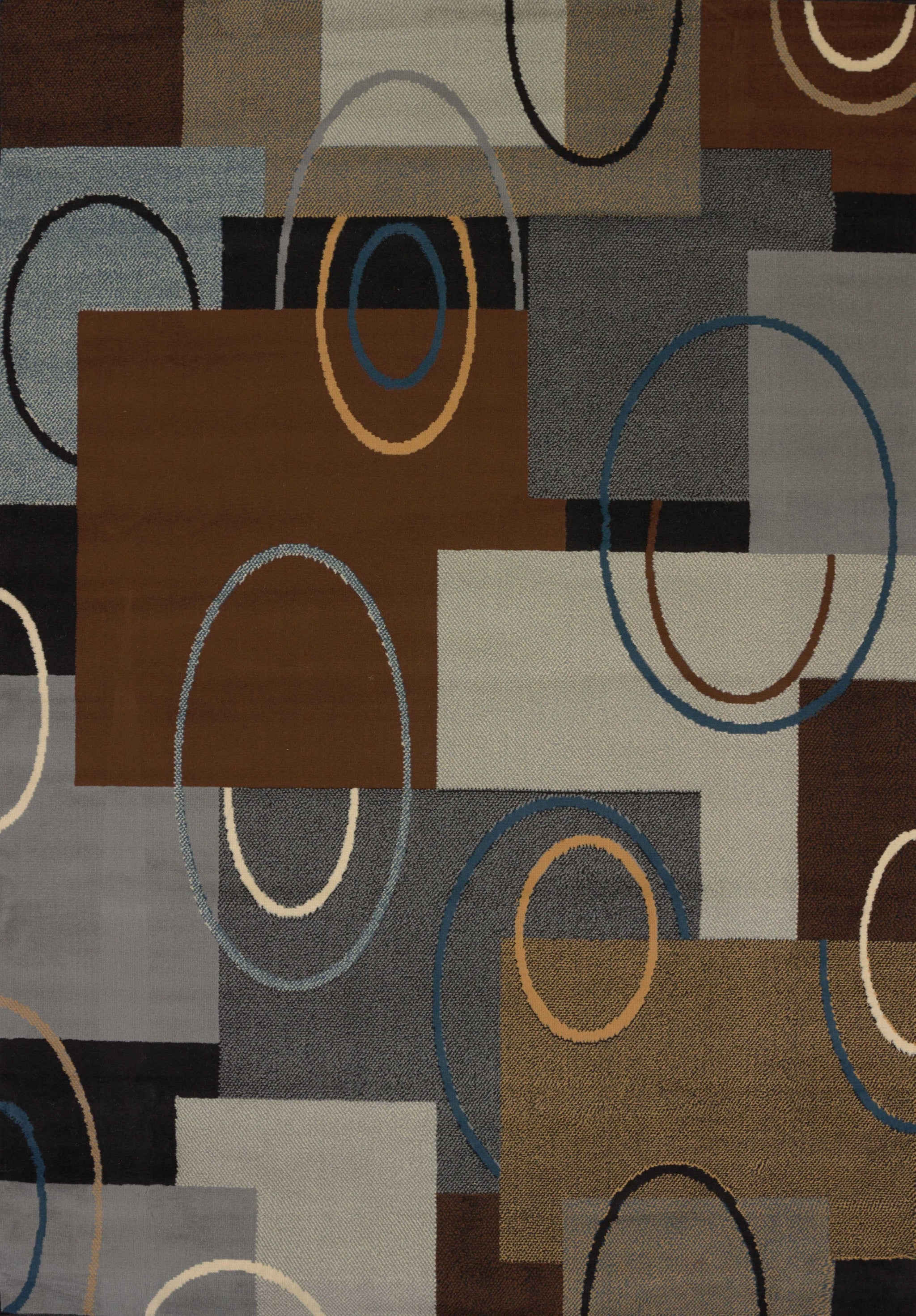 22" x 36" Brown Polypropylene Accent Rug