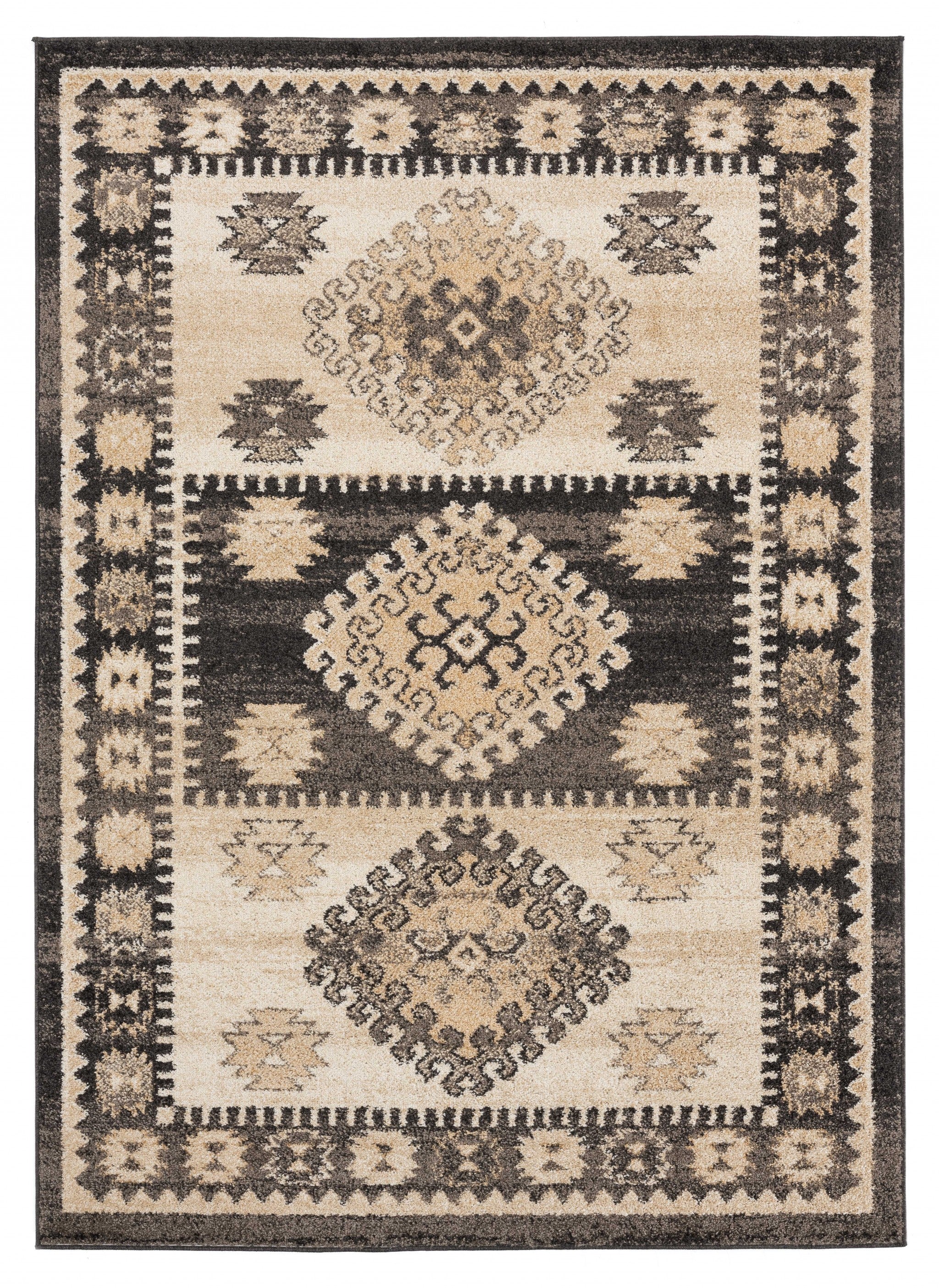 22" x 36" Walnut Olefin Frieze Accent Rug